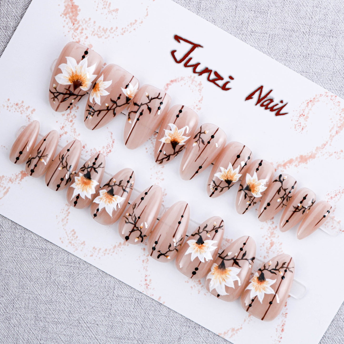 Lotus Whisper Handmade Press on Nail