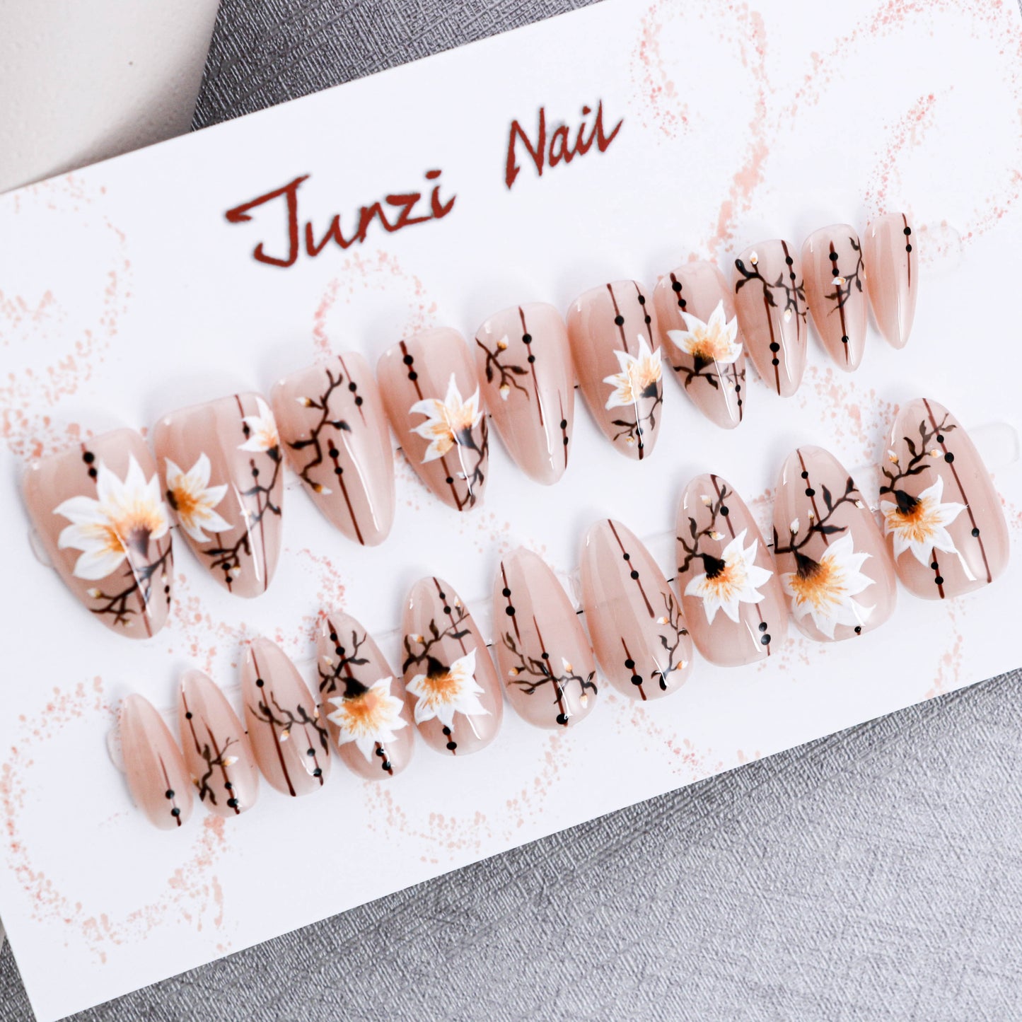 Lotus Whisper Handmade Press on Nail