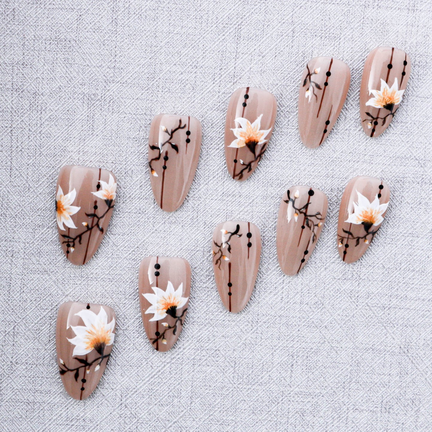 Lotus Whisper Handmade Press on Nail