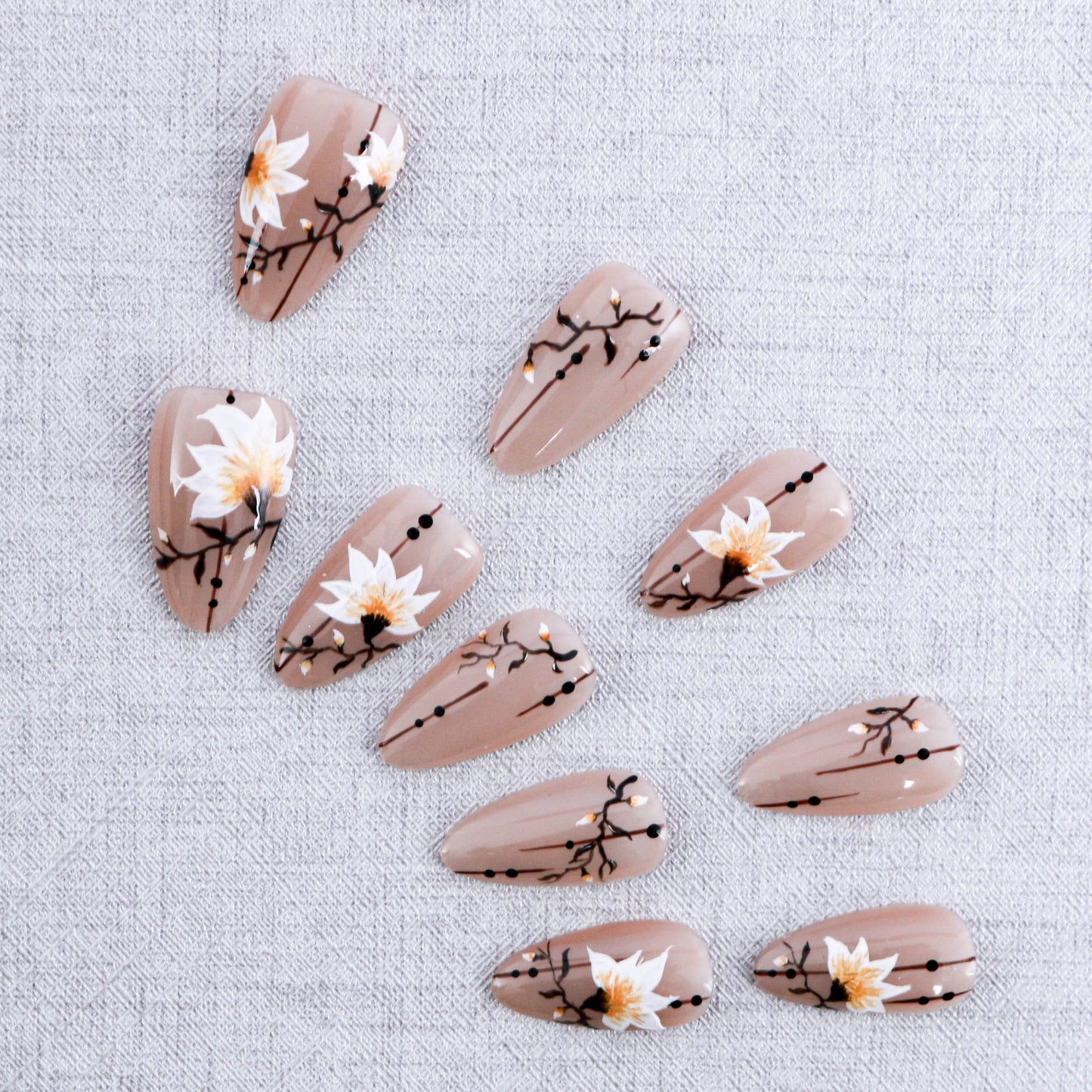 Lotus Whisper Handmade Press on Nail