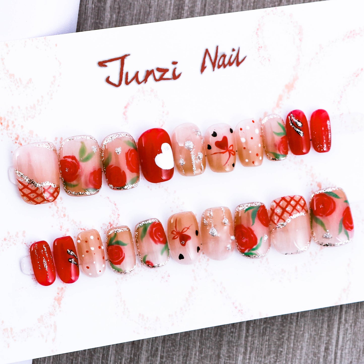 Strawberry Charmeuse Rosy Press on Nail