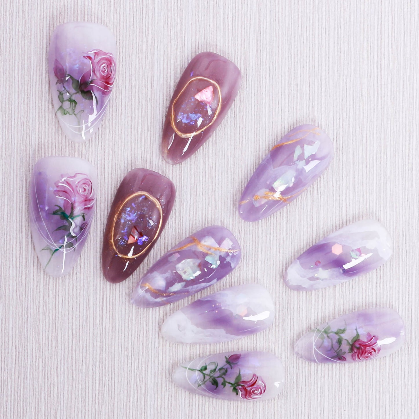 Amethyst Petal Dream Press On Nail