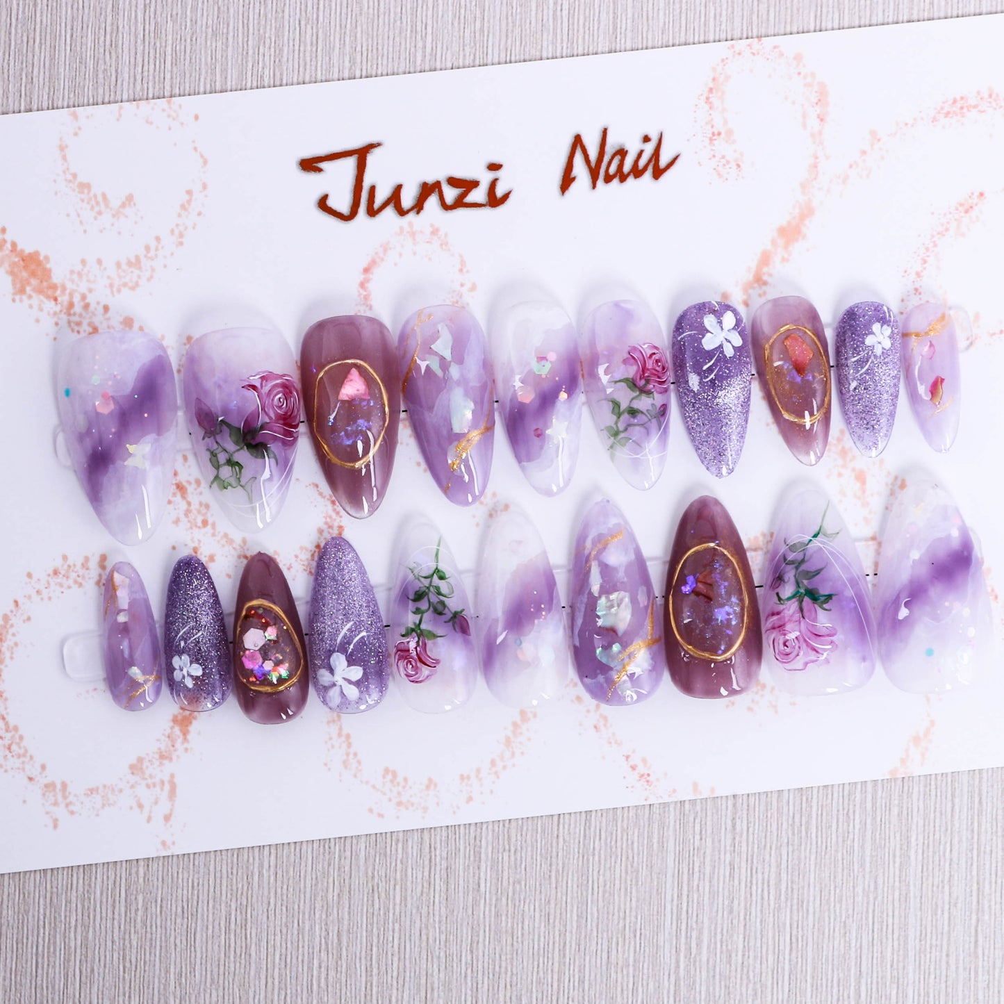 Amethyst Petal Dream Press On Nail
