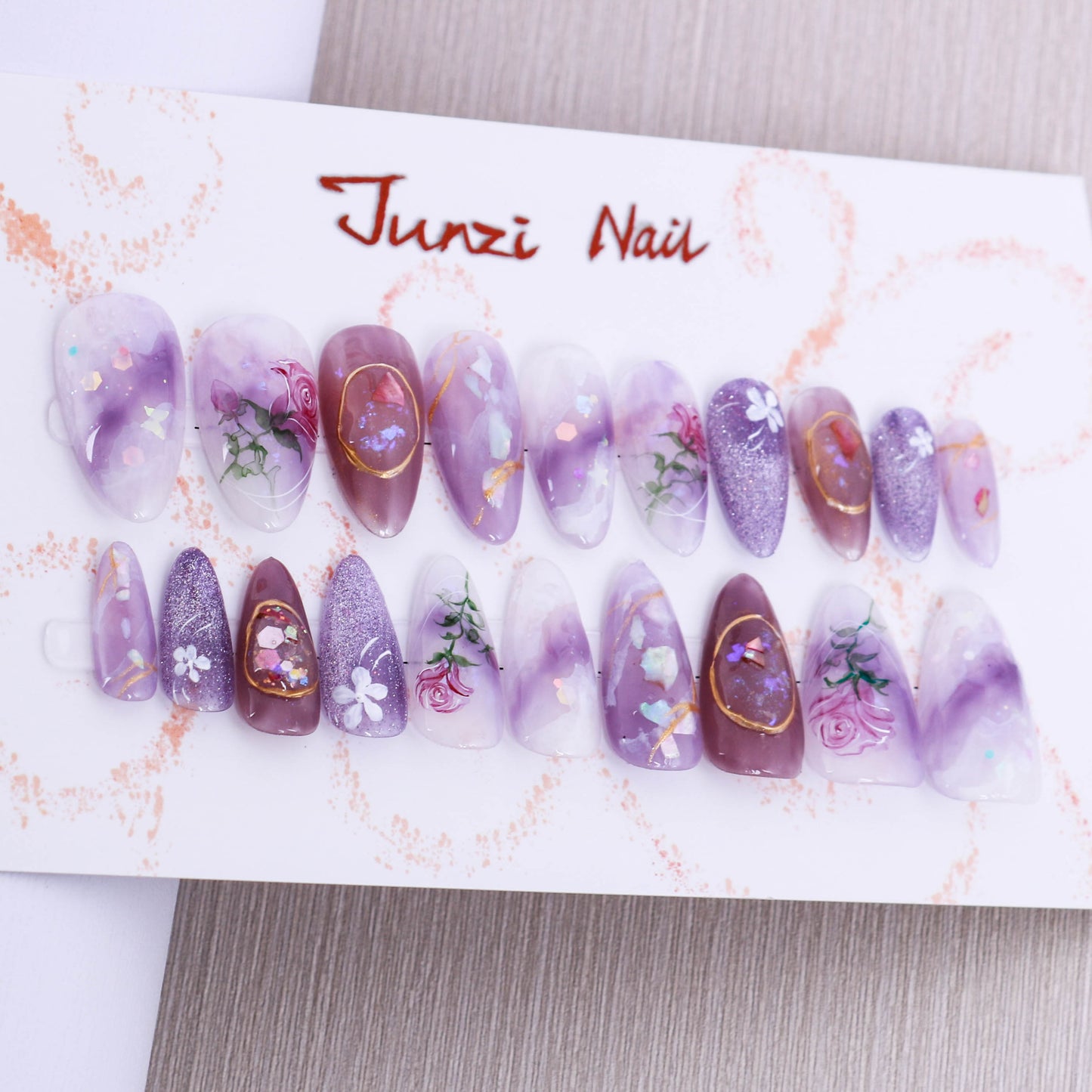 Amethyst Petal Dream Press On Nail