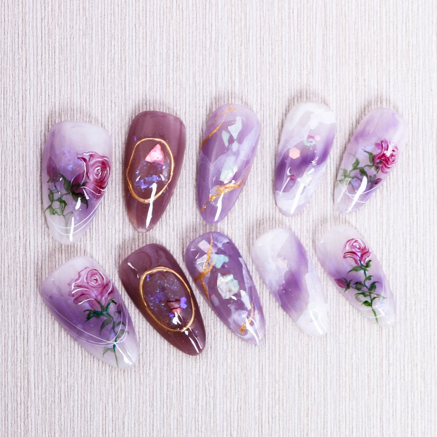 Amethyst Petal Dream Press On Nail