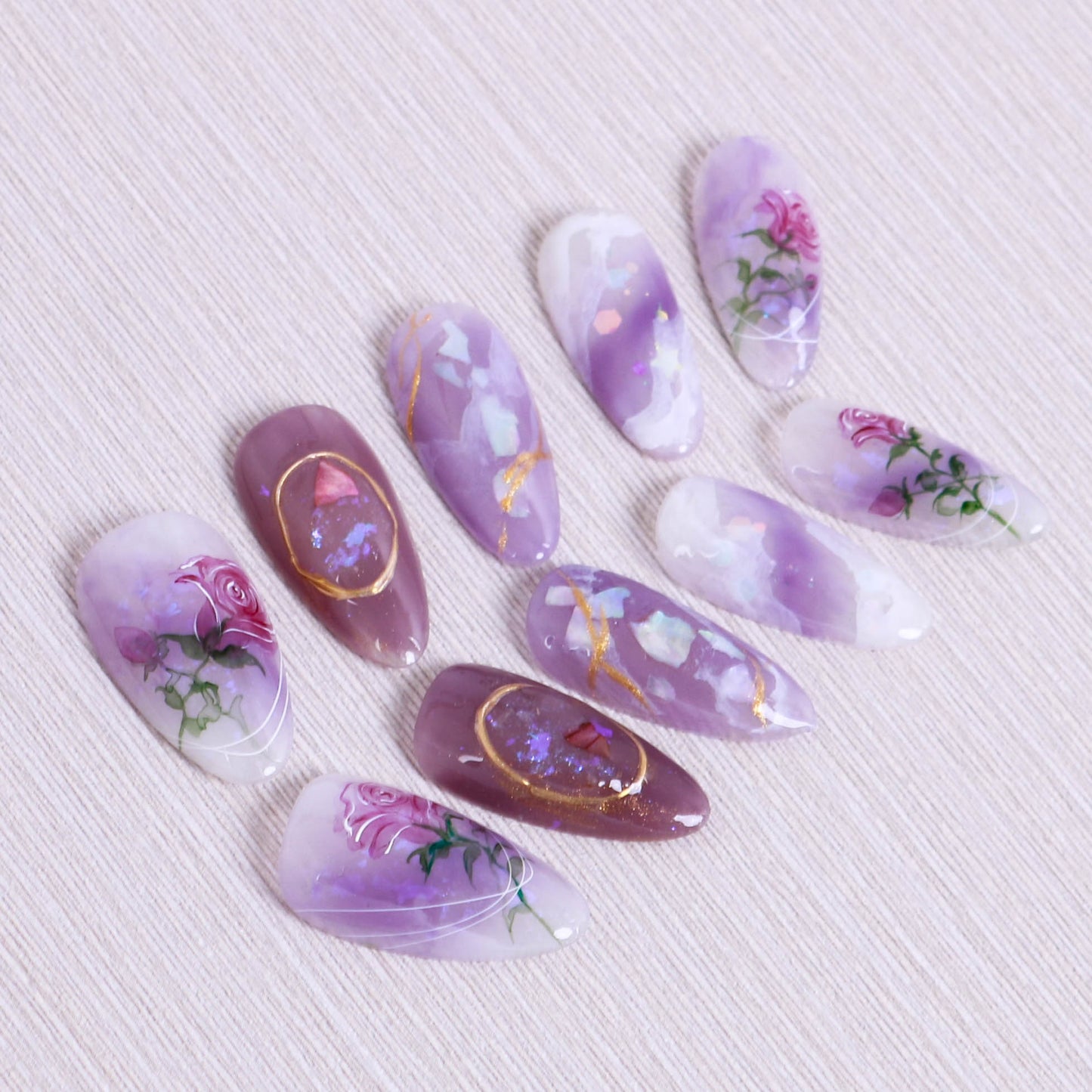 Amethyst Petal Dream Press On Nail