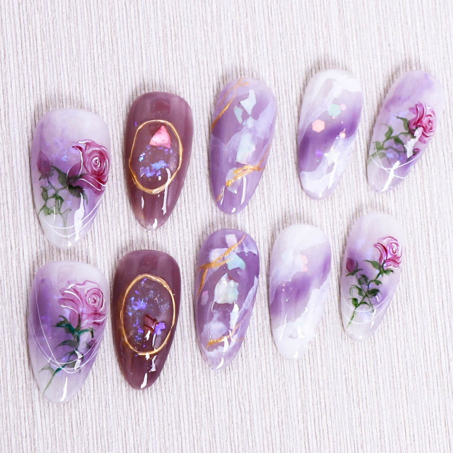 Amethyst Petal Dream Press On Nail