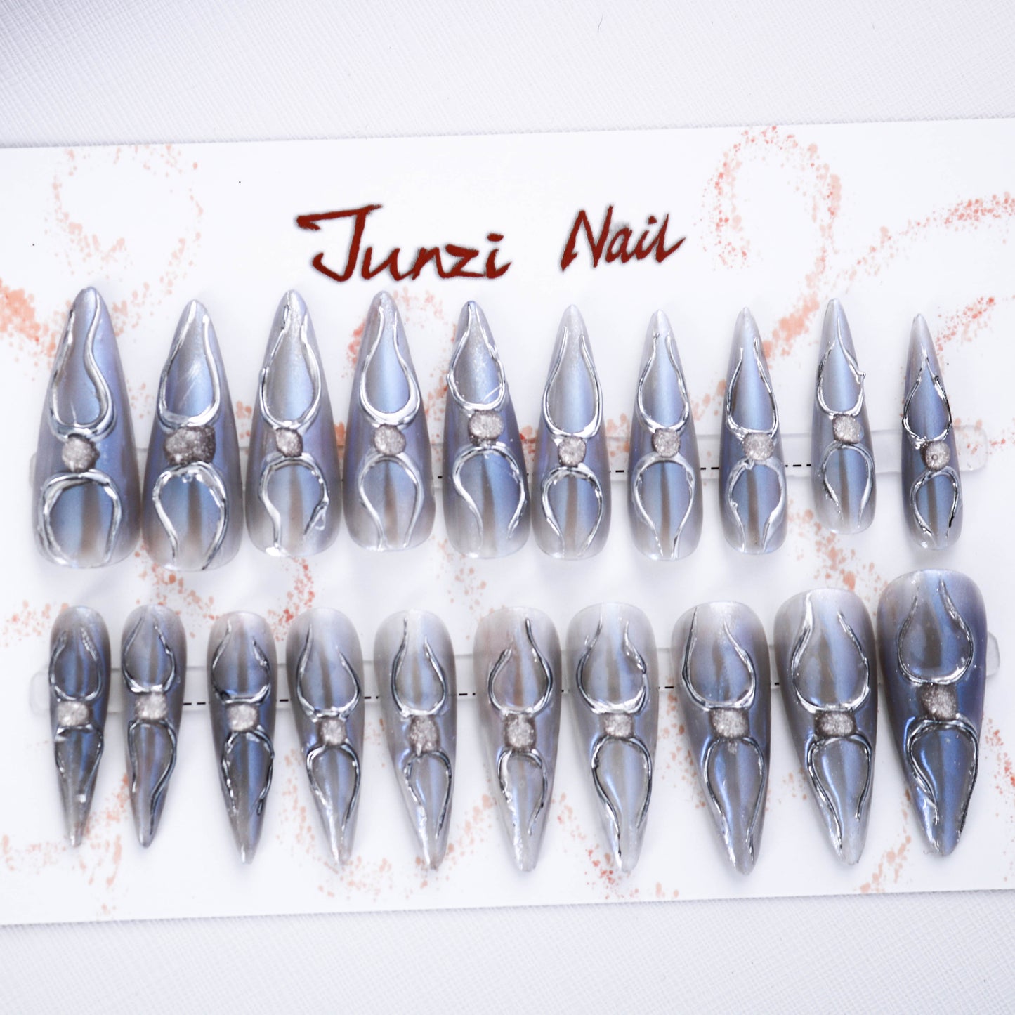 Lunar Gleam Luxe Chrome Press On Nail