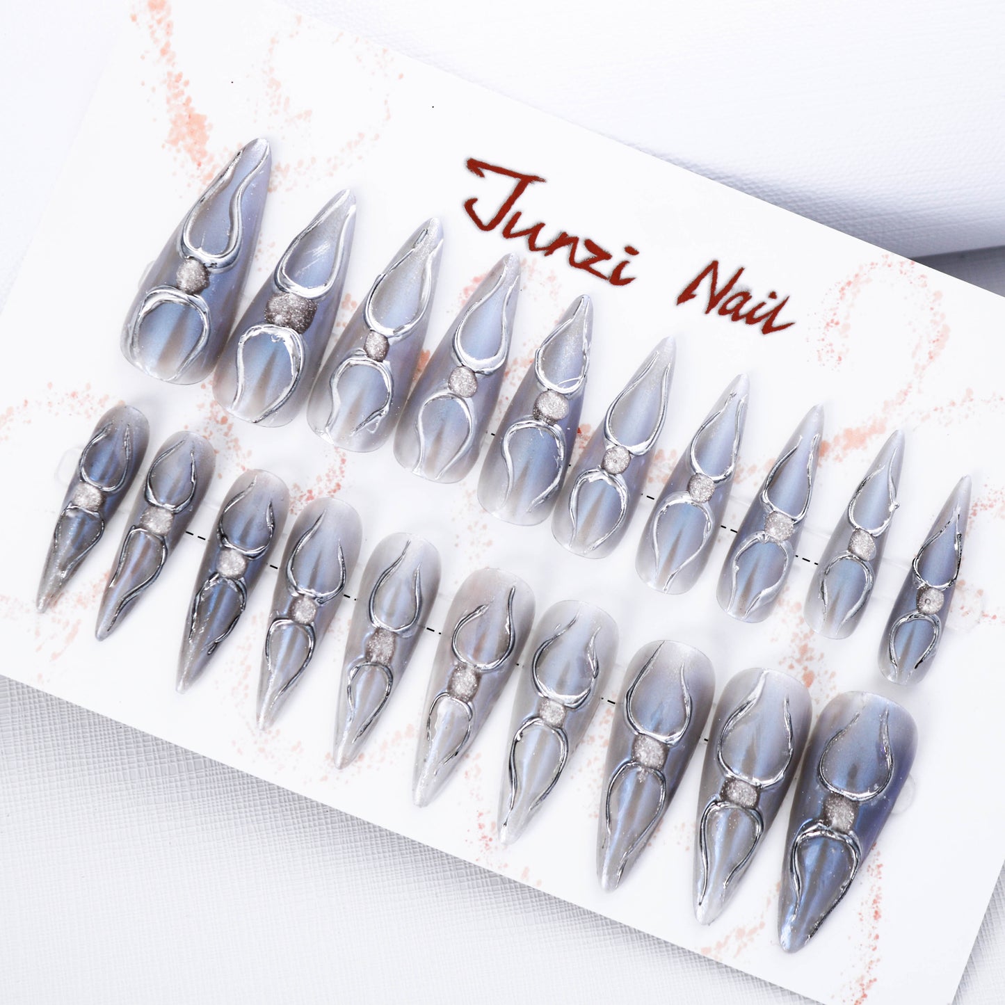 Lunar Gleam Luxe Chrome Press On Nail