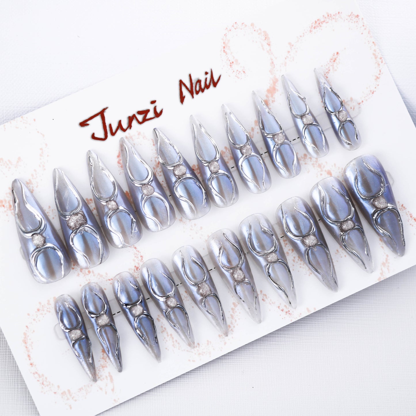 Lunar Gleam Luxe Chrome Press On Nail