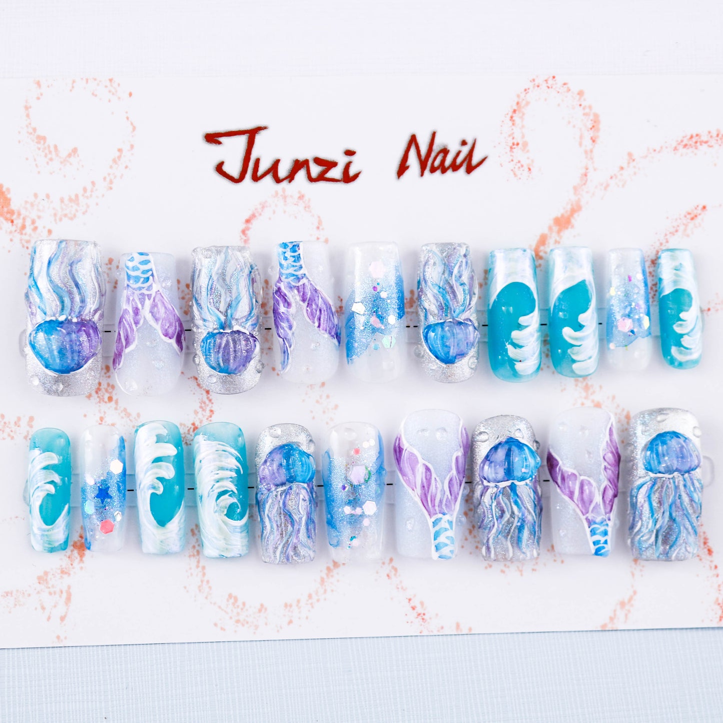 Oceanic Dreamscape Press On Nail