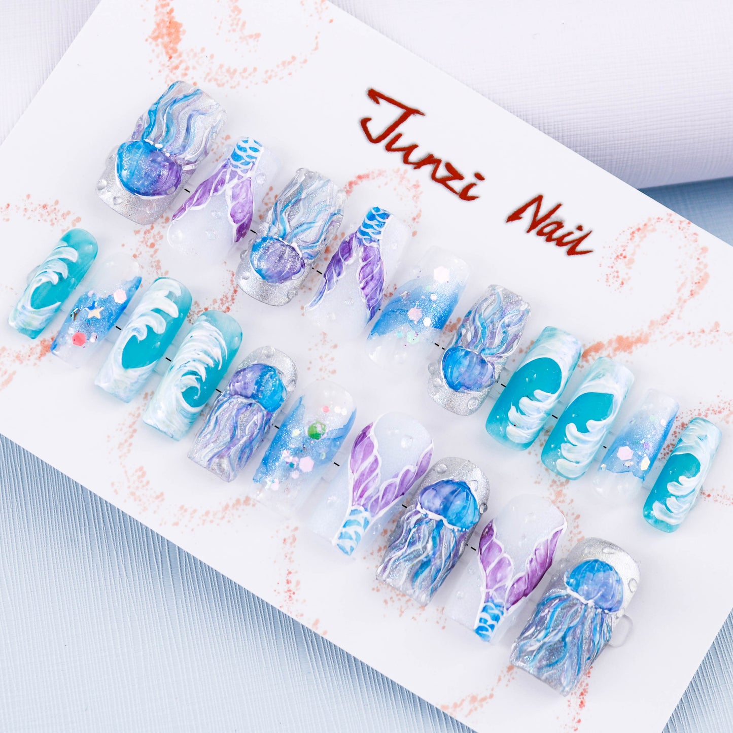 Oceanic Dreamscape Press On Nail