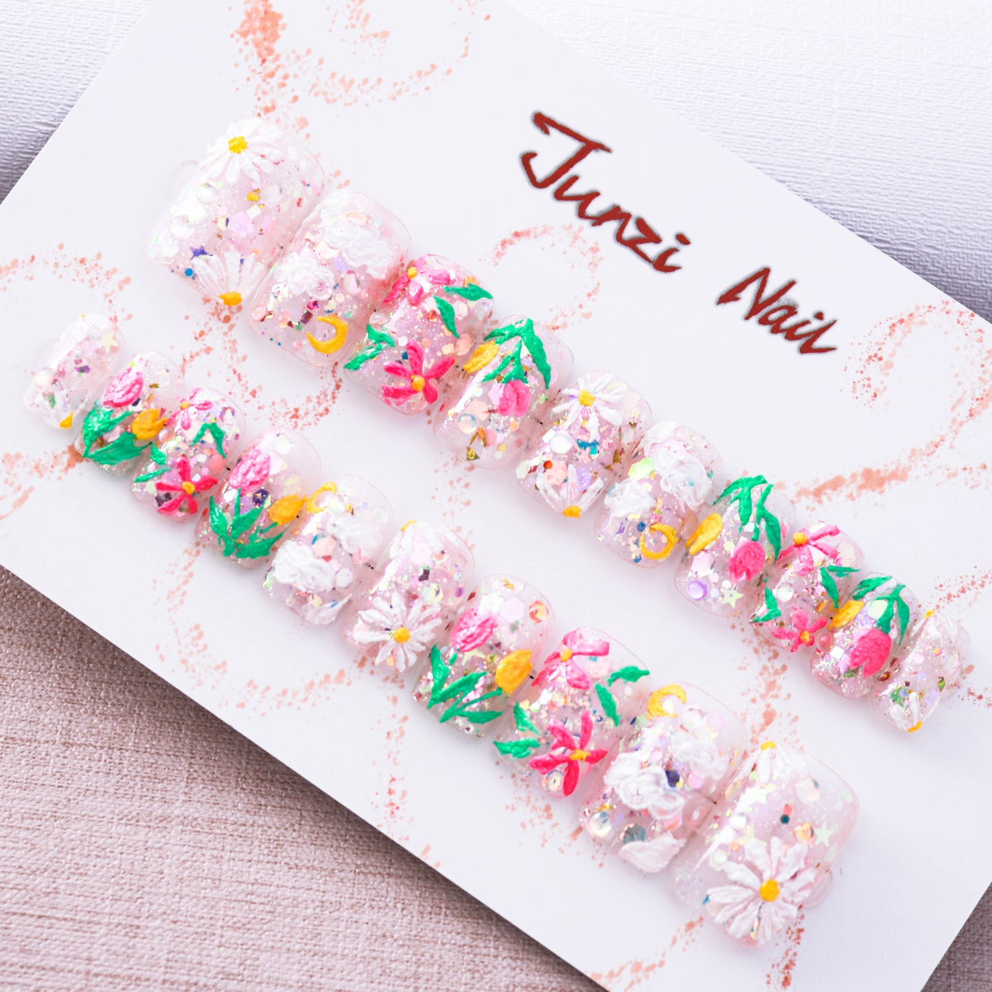 Blooming Garden Delight Press On Nail