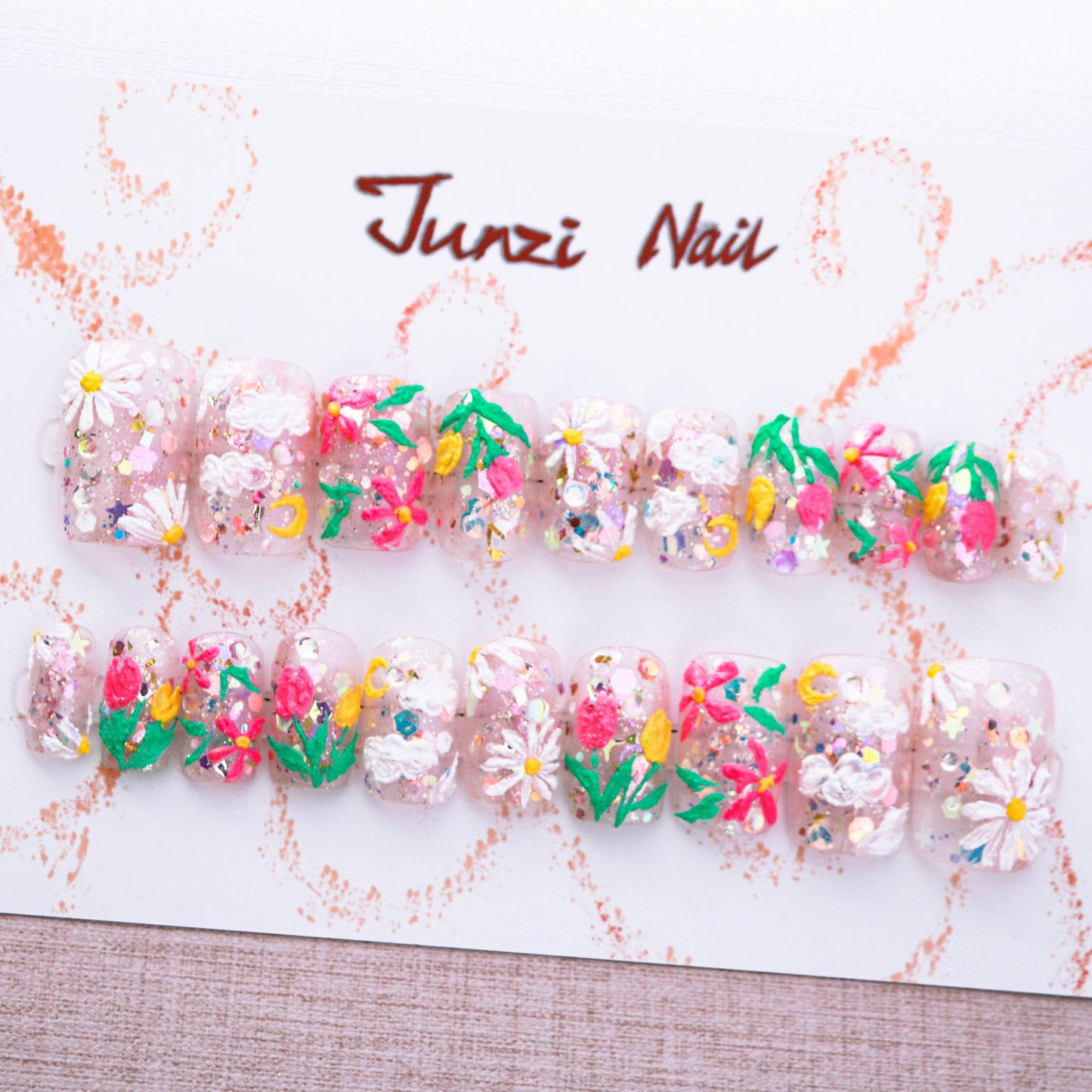 Blooming Garden Delight Press On Nail