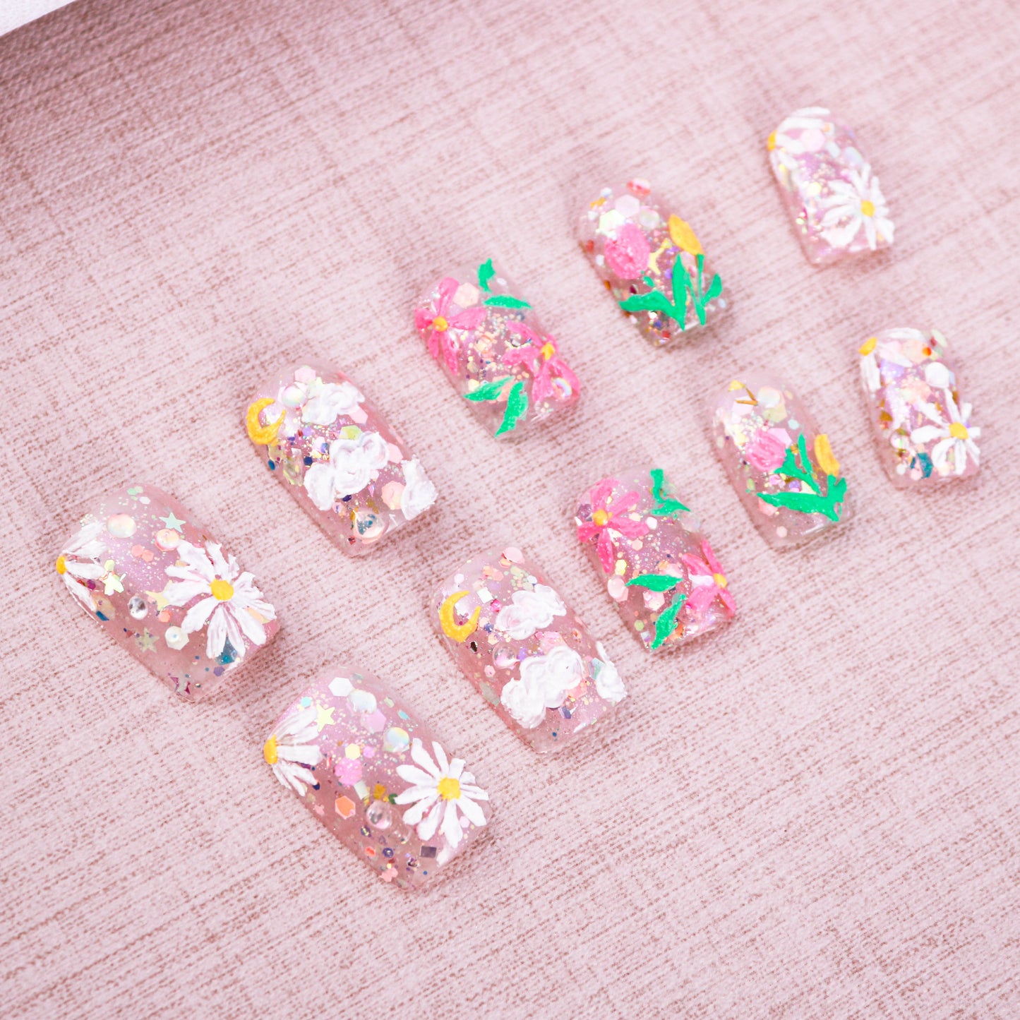 Blooming Garden Delight Press On Nail
