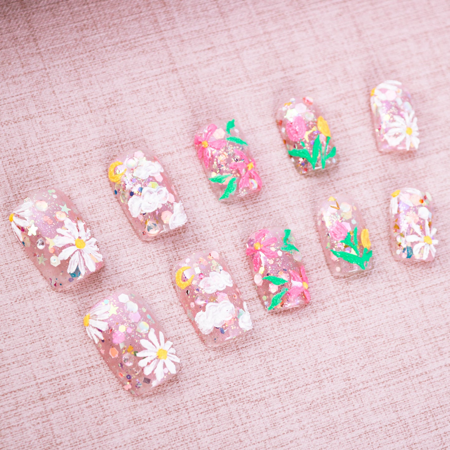 Blooming Garden Delight Press On Nail