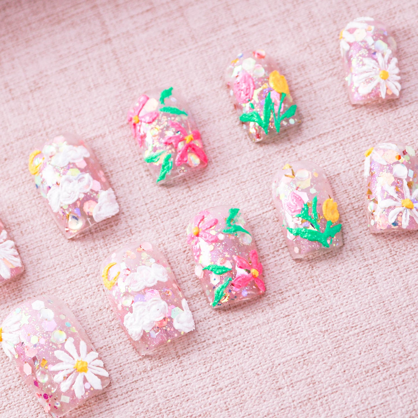 Blooming Garden Delight Press On Nail