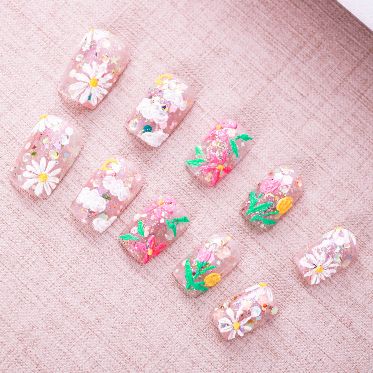 Blooming Garden Delight Press On Nail