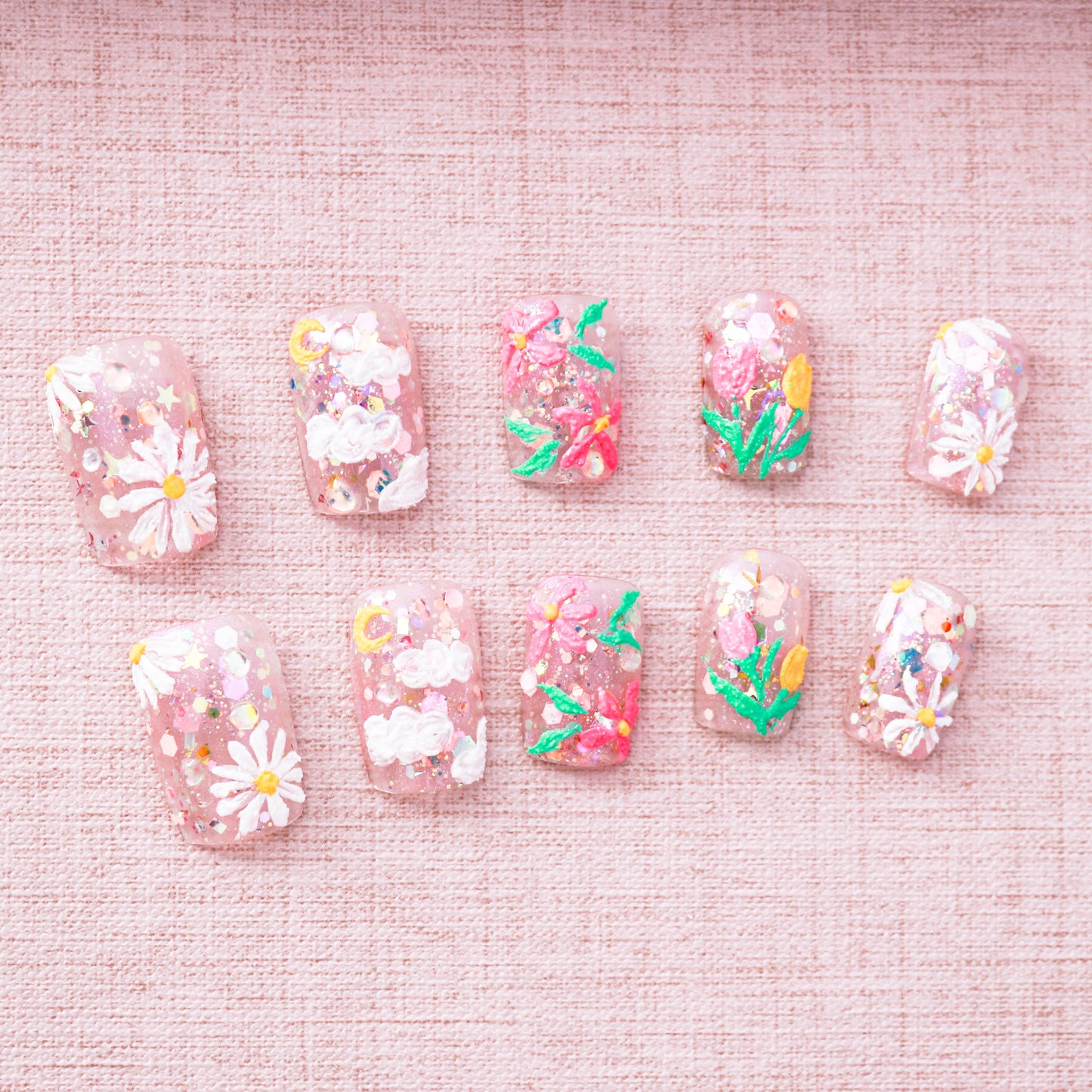 Blooming Garden Delight Press On Nail