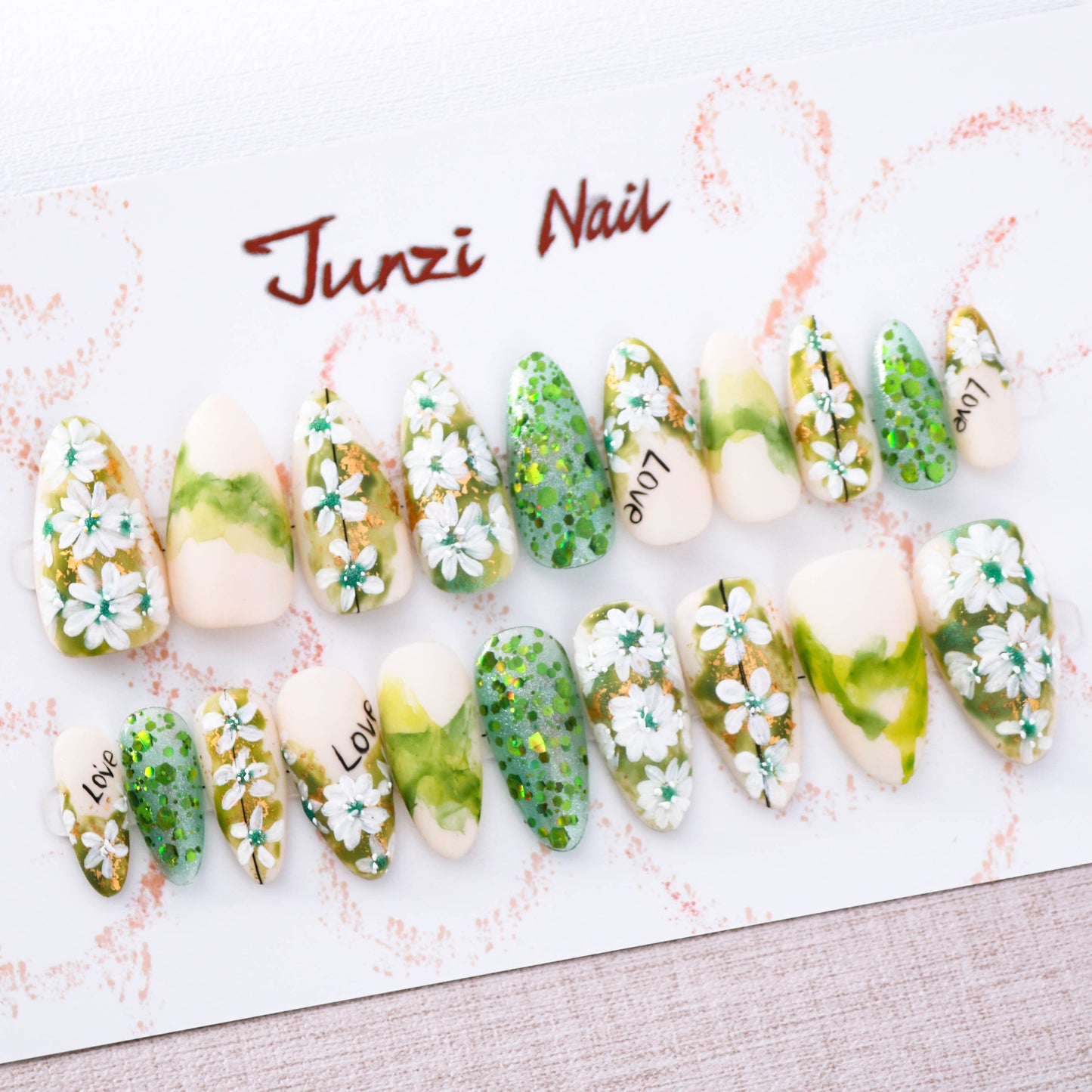 Meadow Muse Glitter Press On Nail