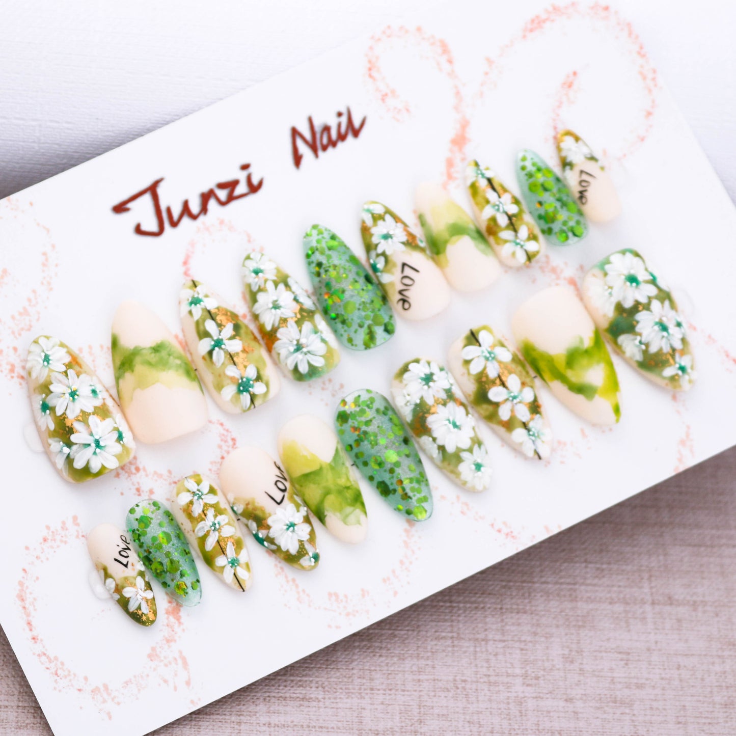 Meadow Muse Glitter Press On Nail
