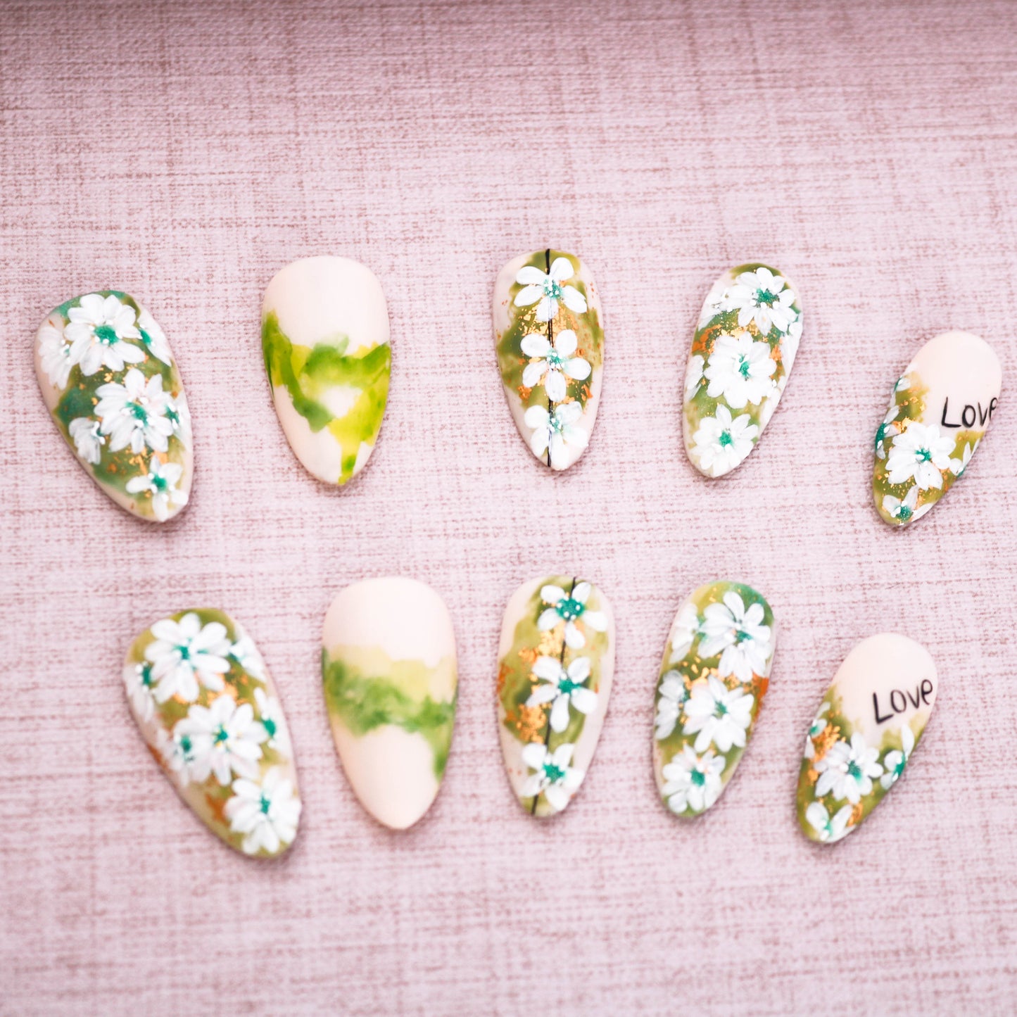 Meadow Muse Glitter Press On Nail