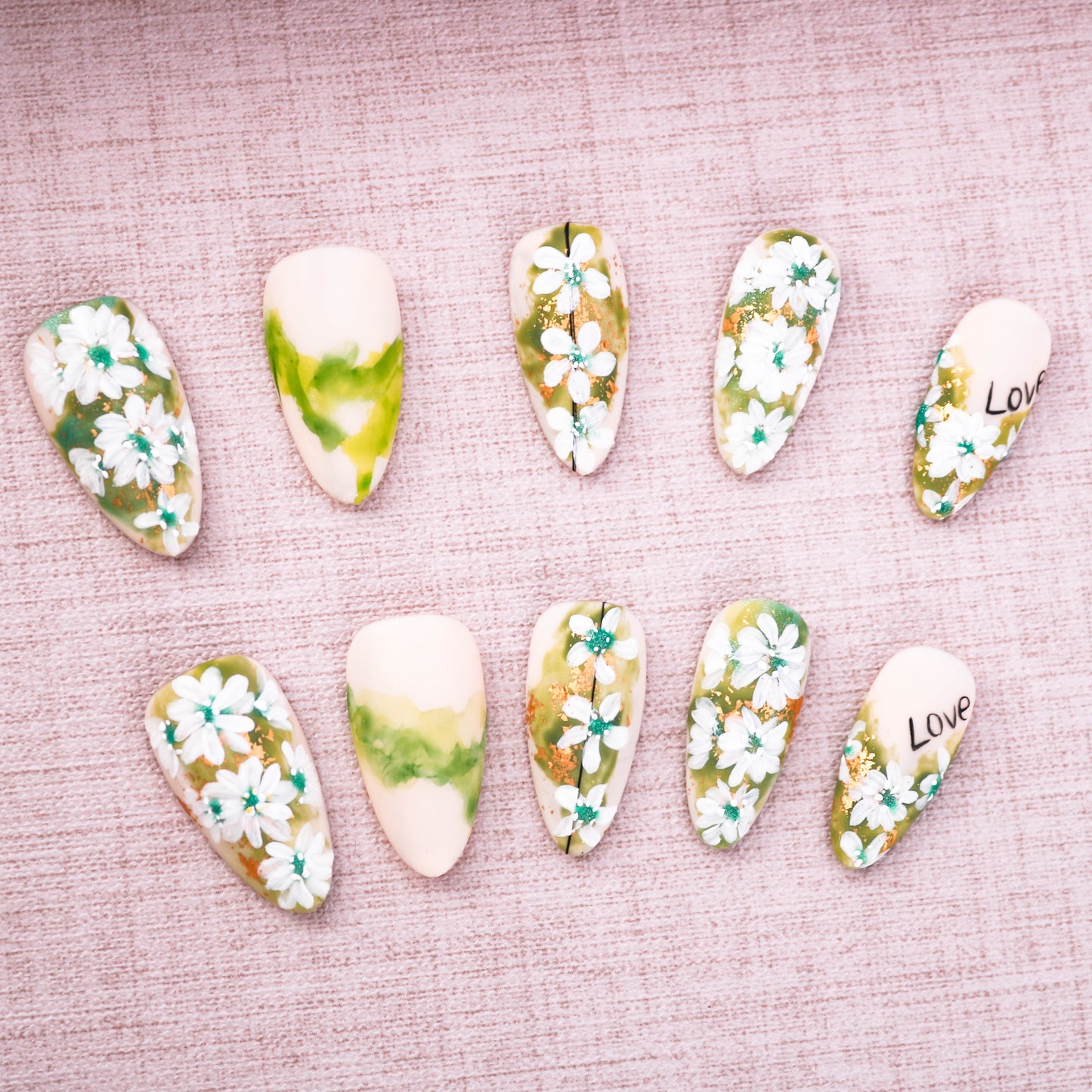 Meadow Muse Glitter Press On Nail