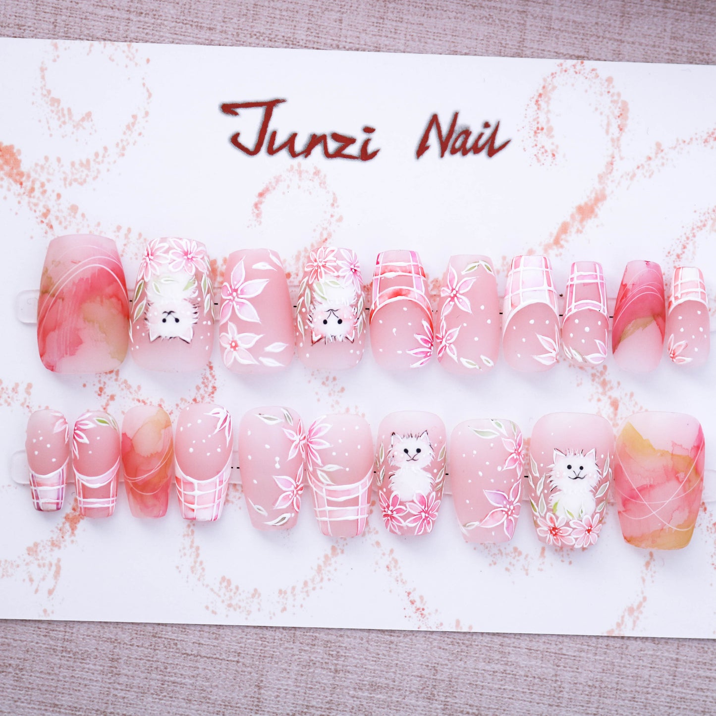 Kitty Bloom Press on Nail