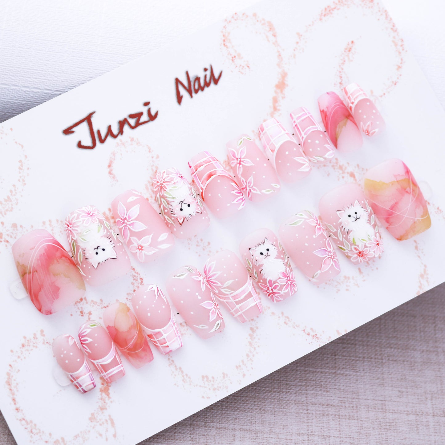 Kitty Bloom Press on Nail