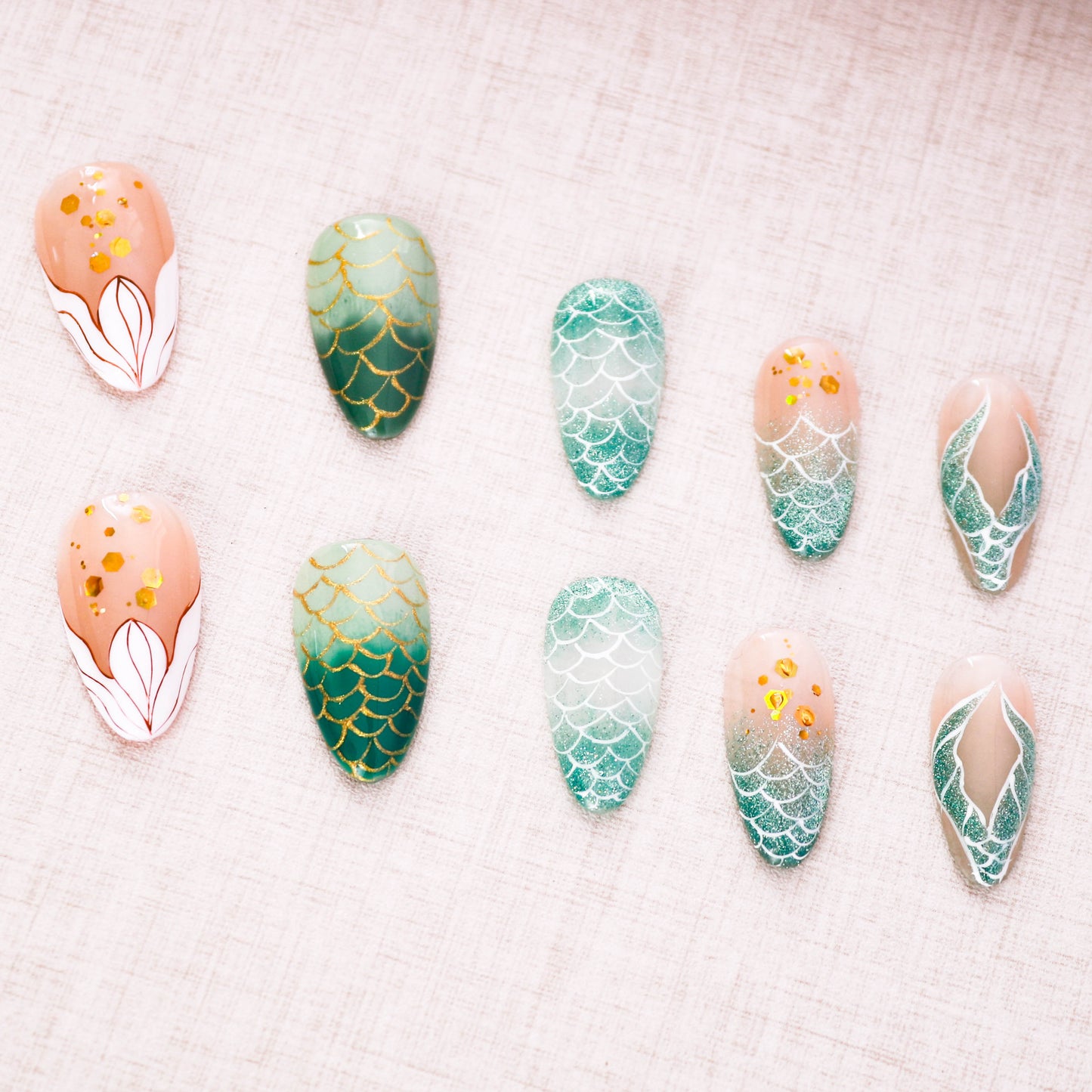 Sea Siren Press On Nail