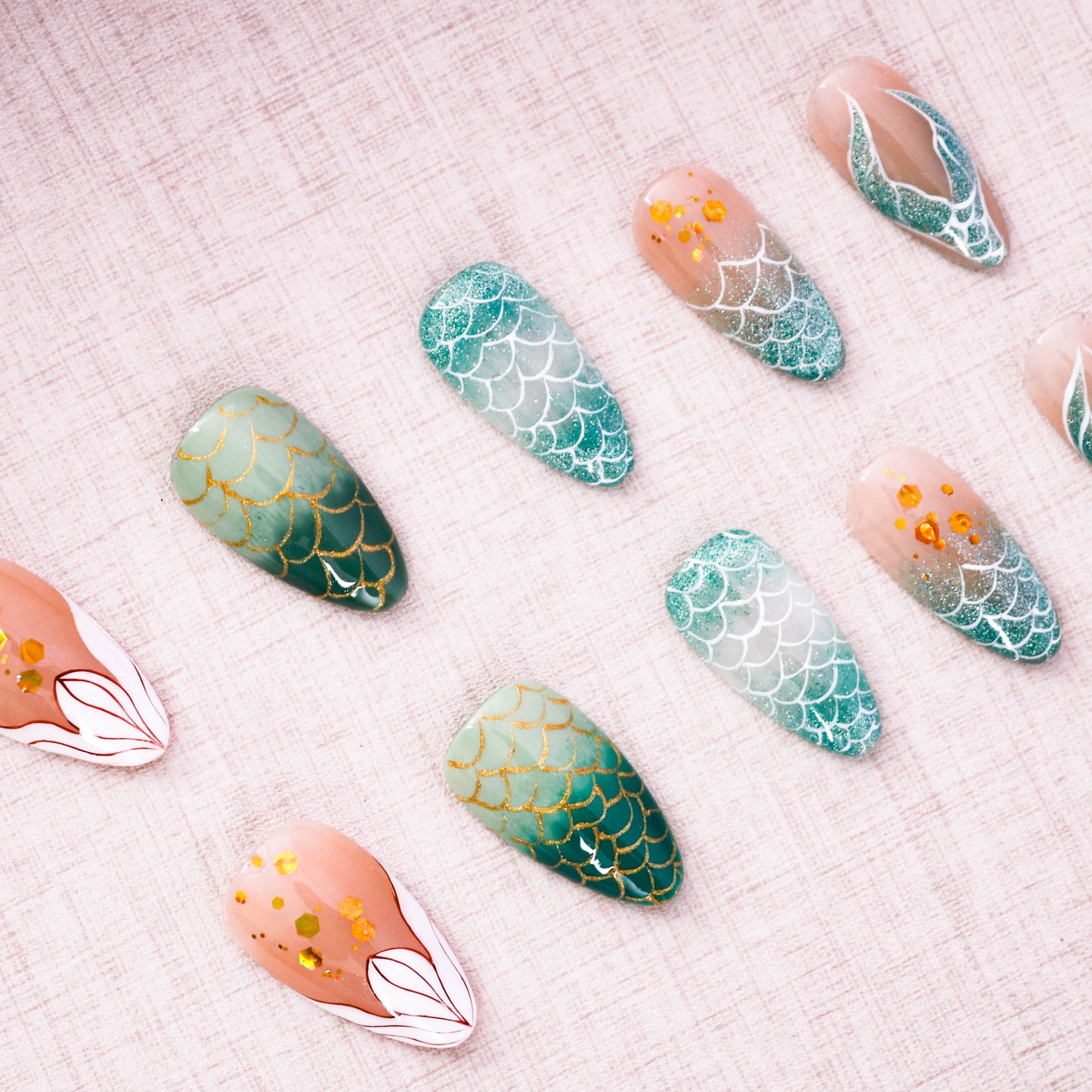 Sea Siren Press On Nail