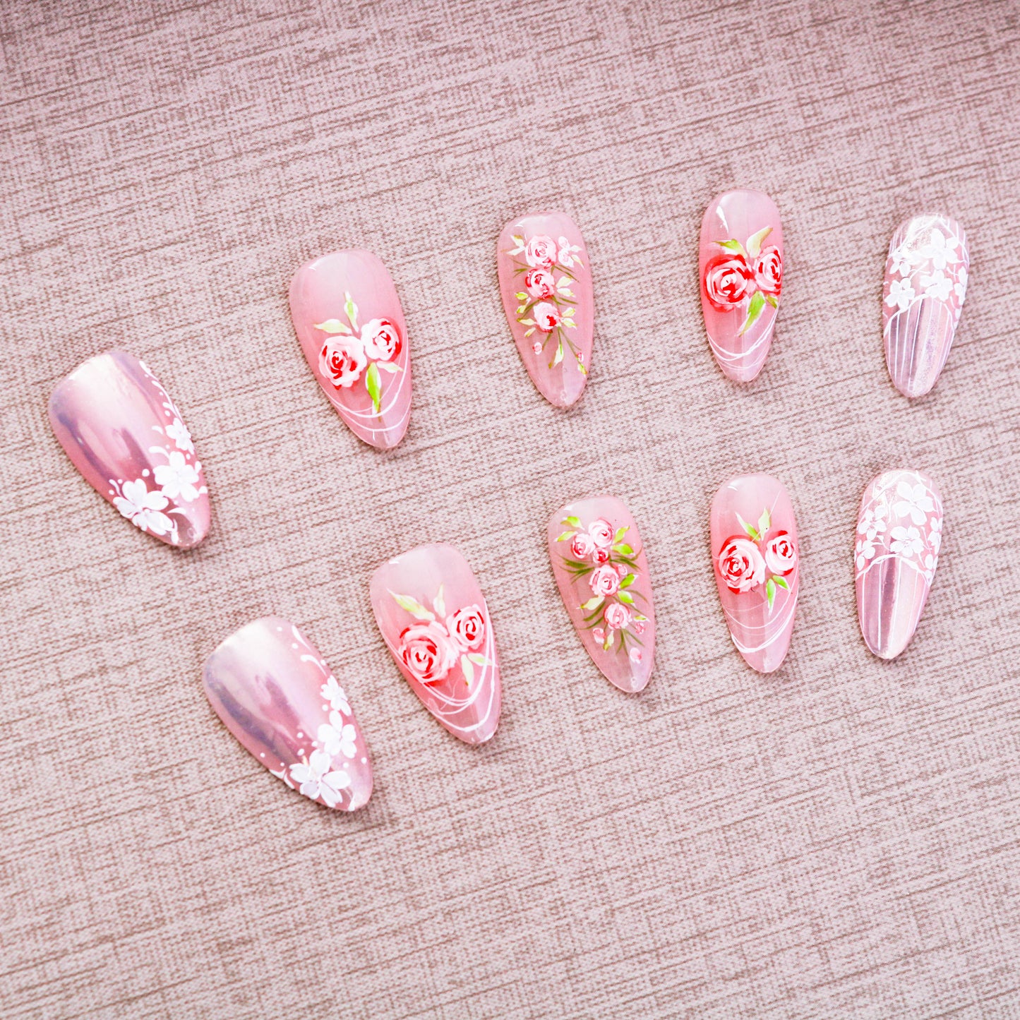 Floral Whispers Press On Nail