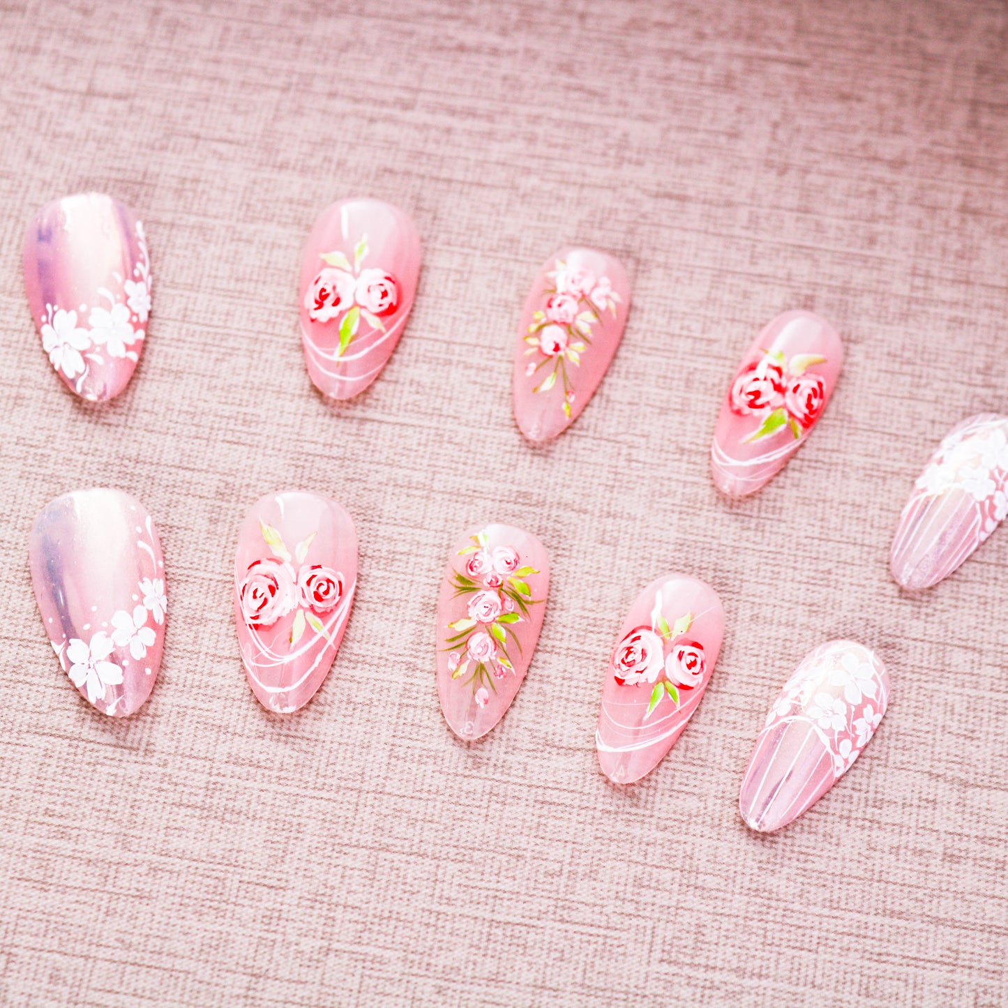 Floral Whispers Press On Nail