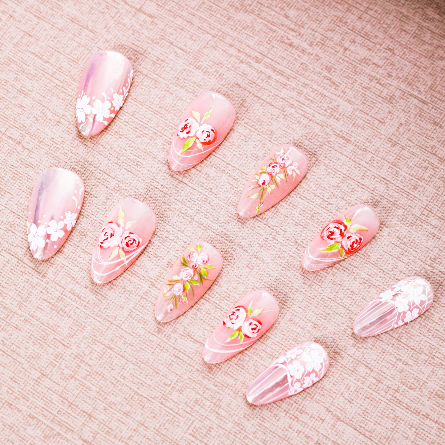 Floral Whispers Press On Nail