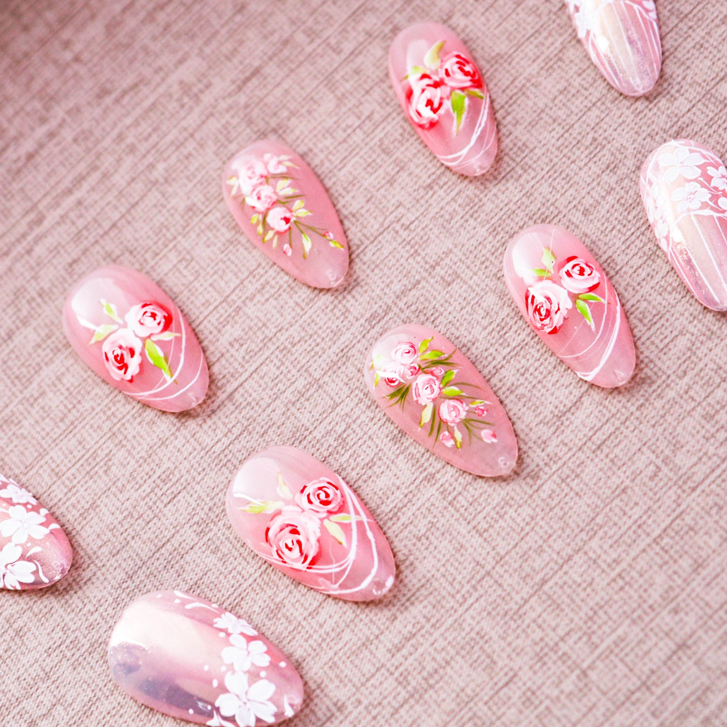 Floral Whispers Press On Nail