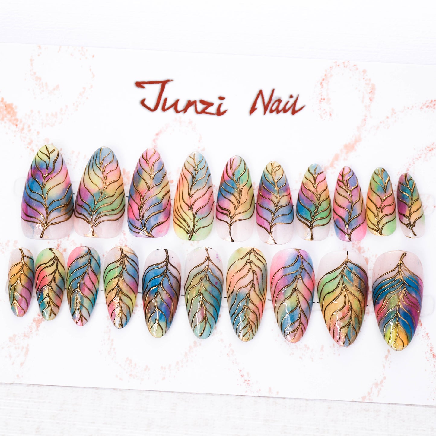 Whimsical Whorls Press On Nail