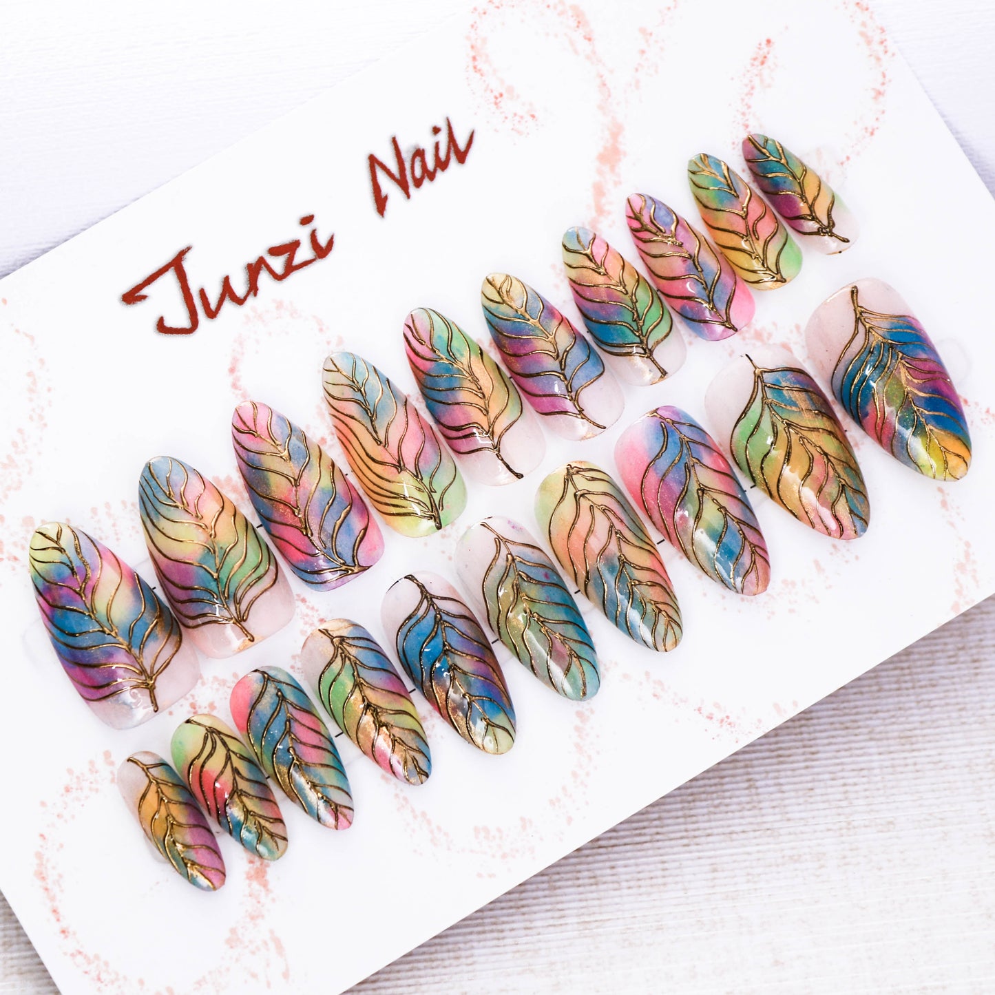 Whimsical Whorls Press On Nail