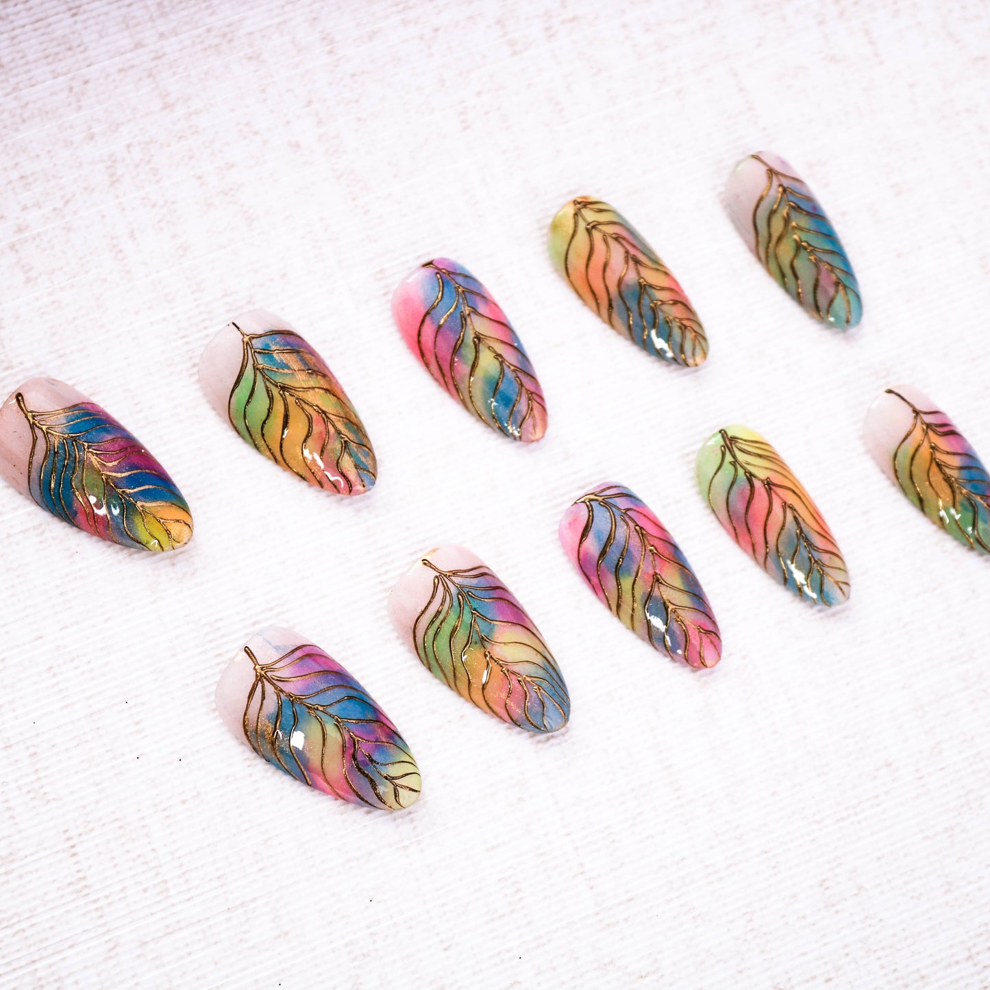 Whimsical Whorls Press On Nail