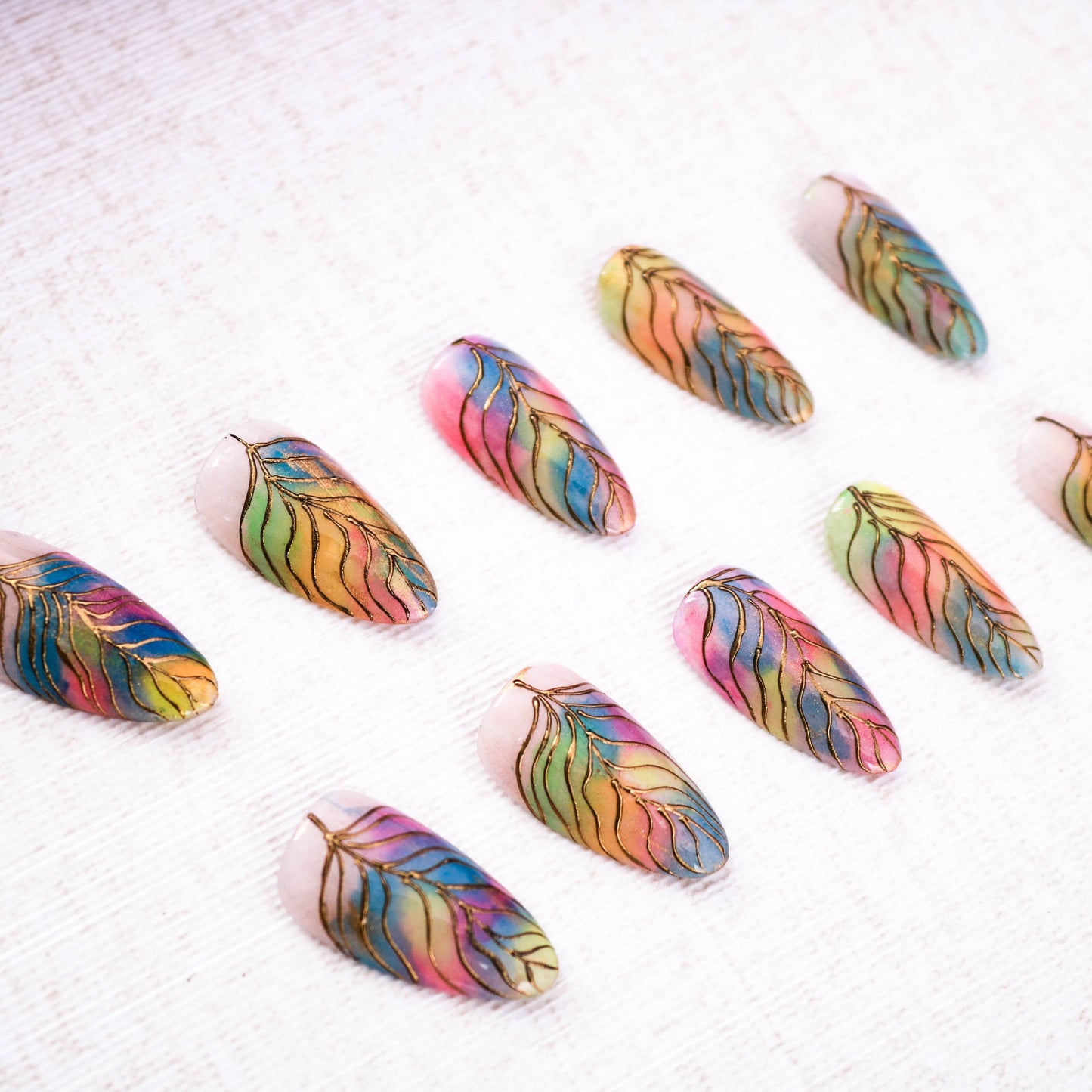 Whimsical Whorls Press On Nail