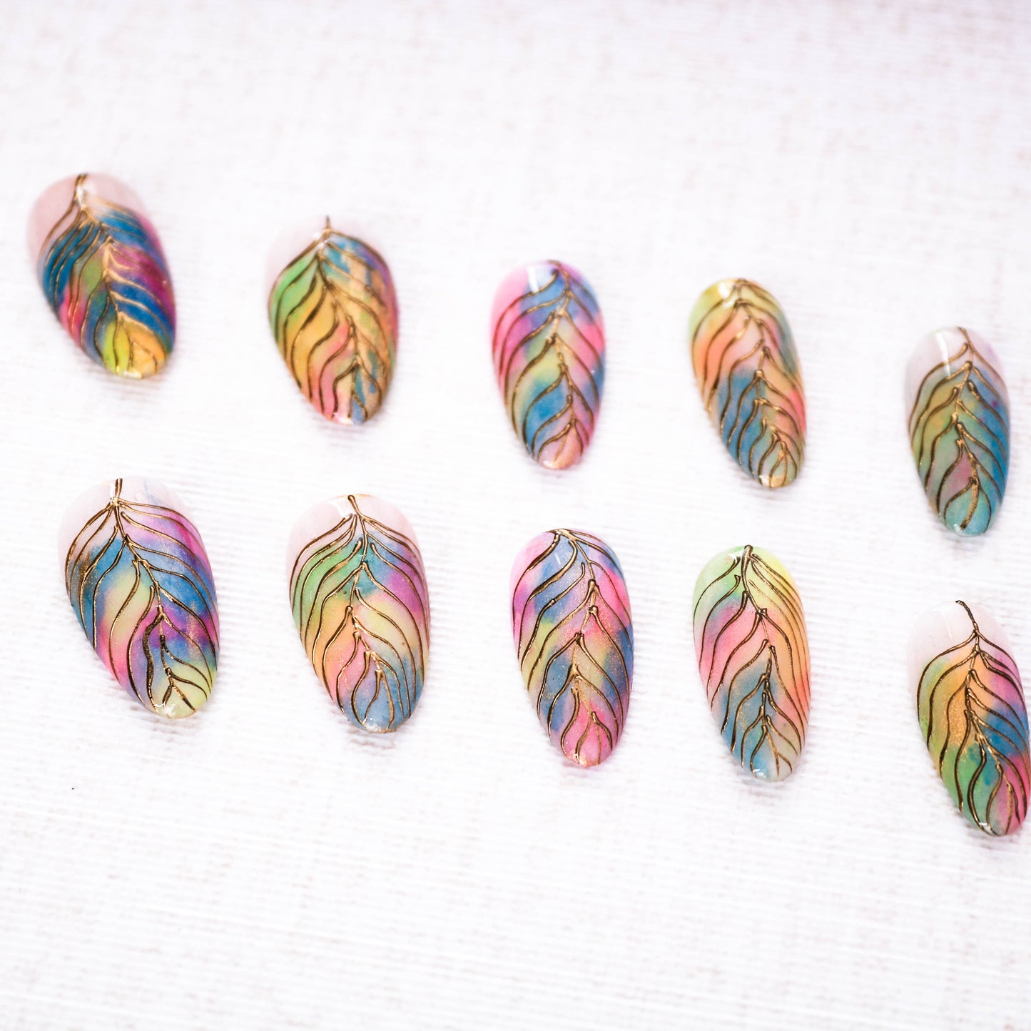 Whimsical Whorls Press On Nail