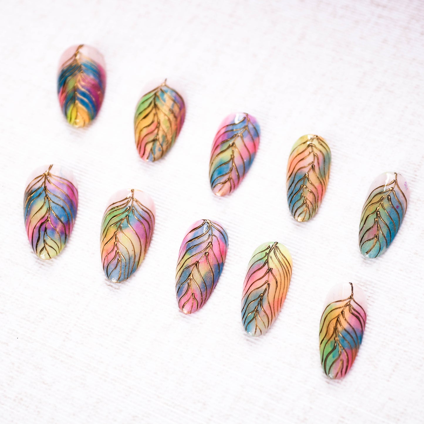 Whimsical Whorls Press On Nail
