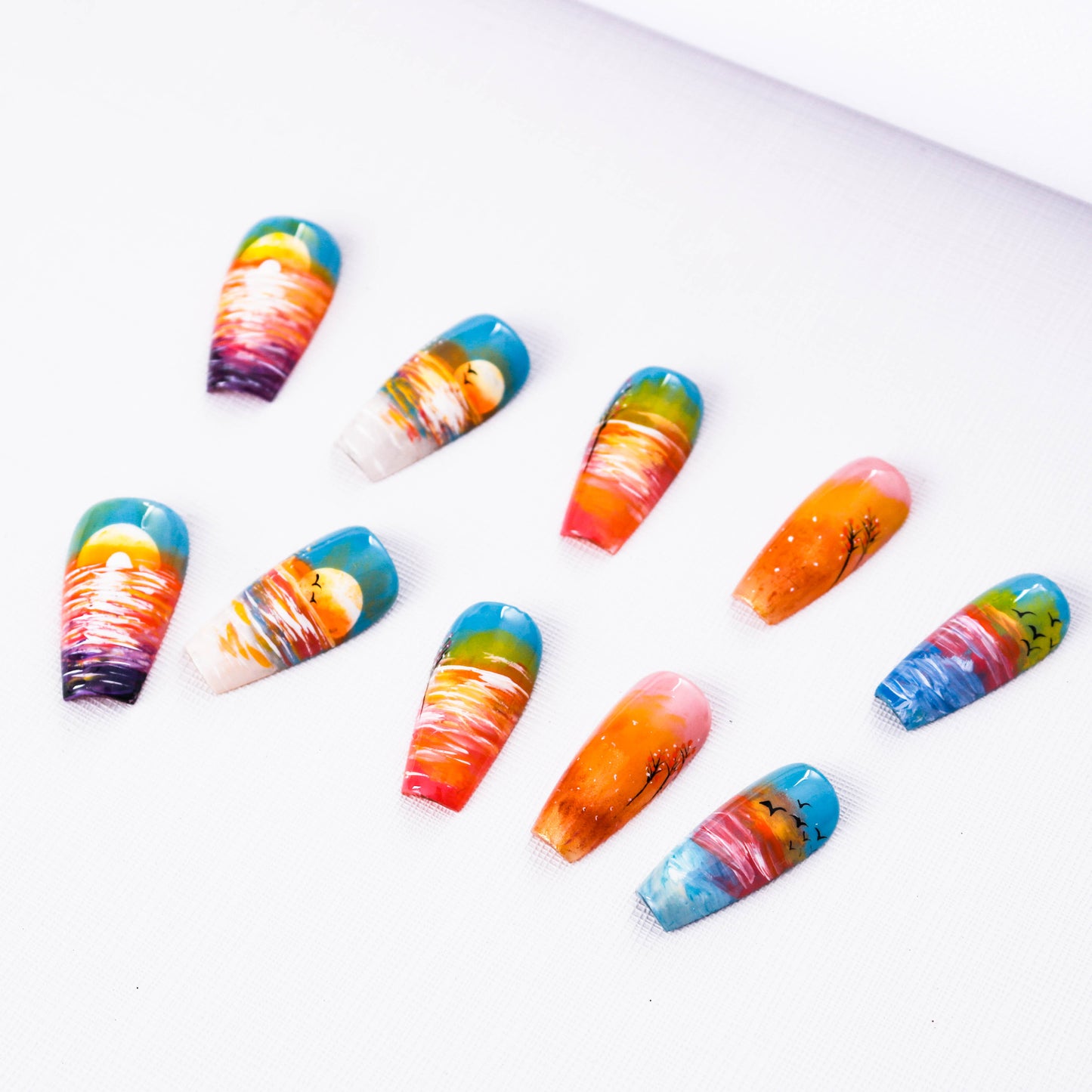 Ocean Dawn Press on Nail