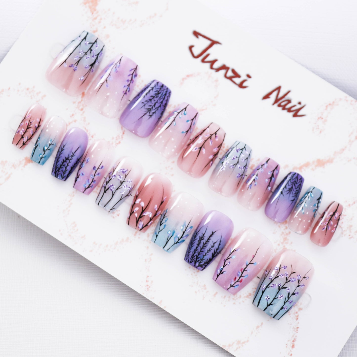 Levander Flower Summer Press On Nail