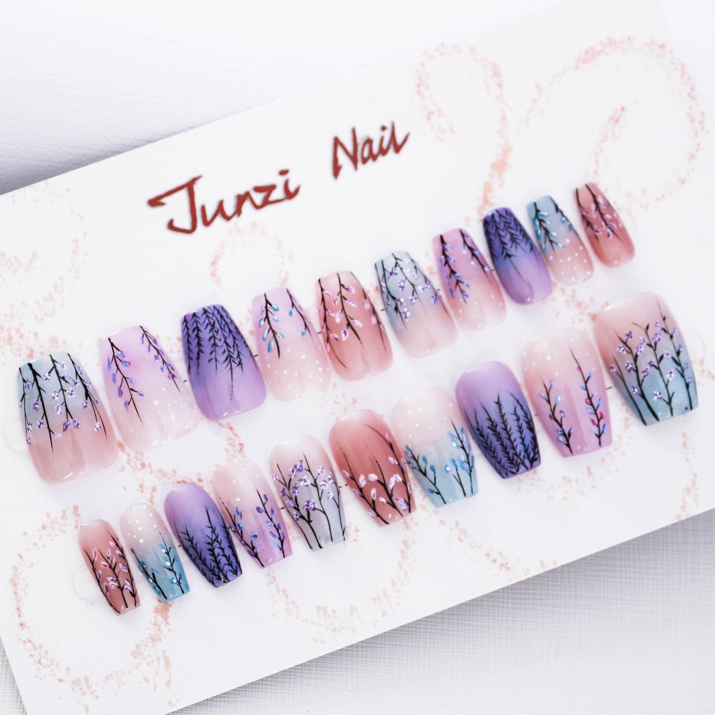 Levander Flower Summer Press On Nail