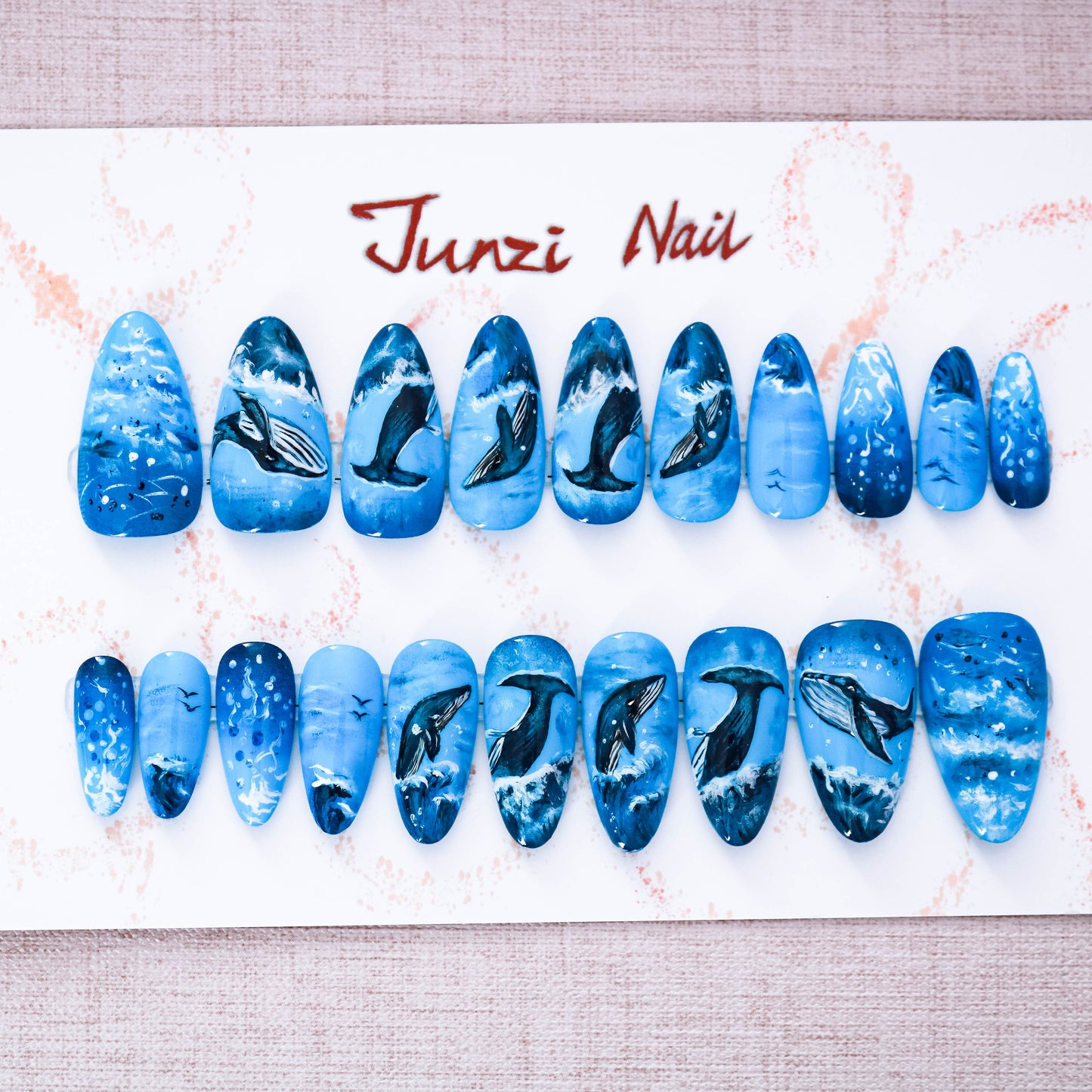 Whales Ocean Symphony Press On Nail