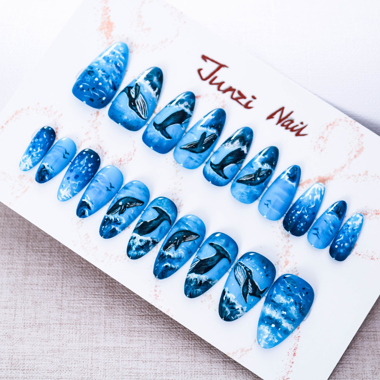 Whales Ocean Symphony Press On Nail