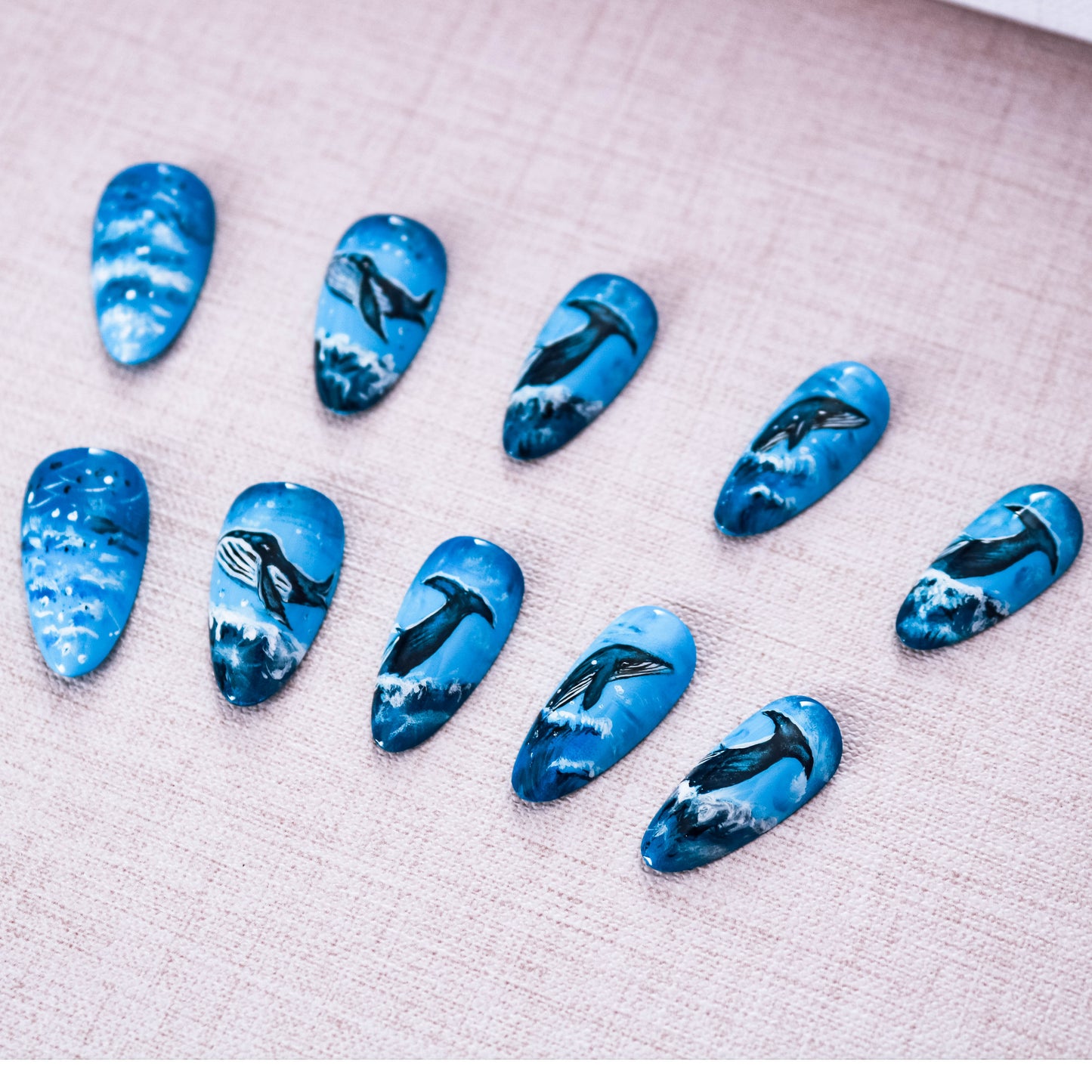 Whales Ocean Symphony Press On Nail