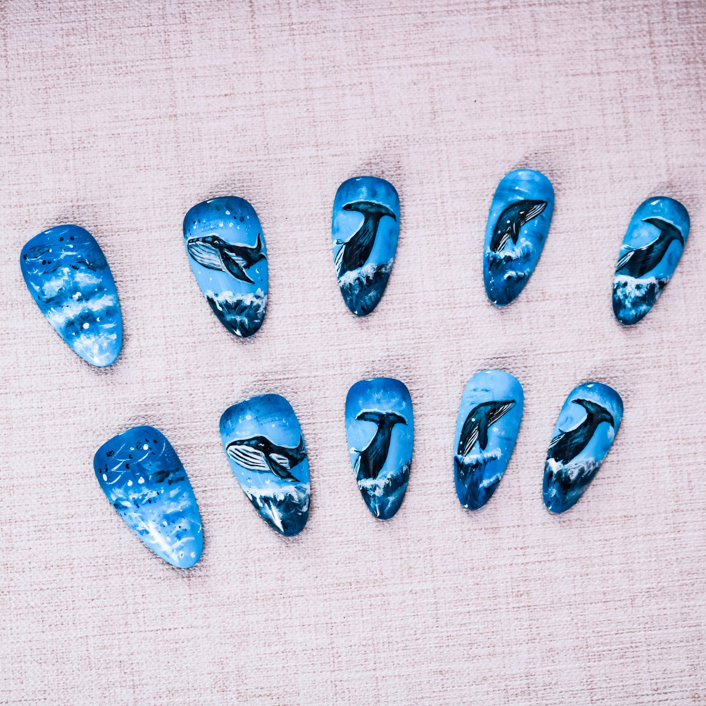 Whales Ocean Symphony Press On Nail
