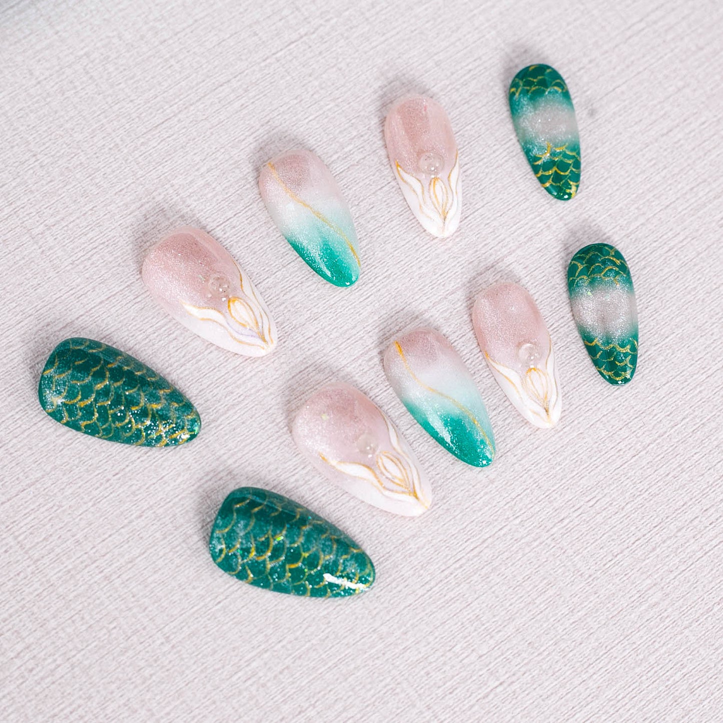 Mystic Mermaid Press On Nail