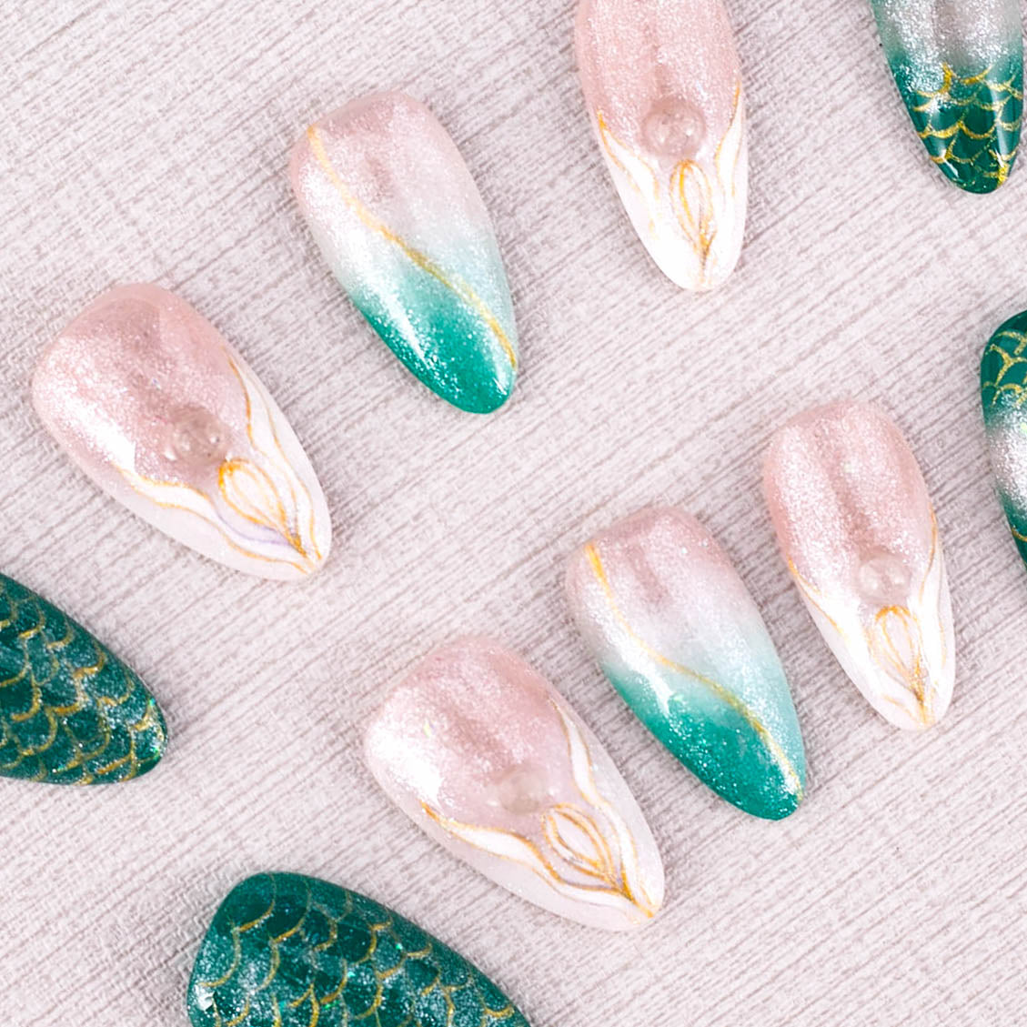 Mystic Mermaid Press On Nail